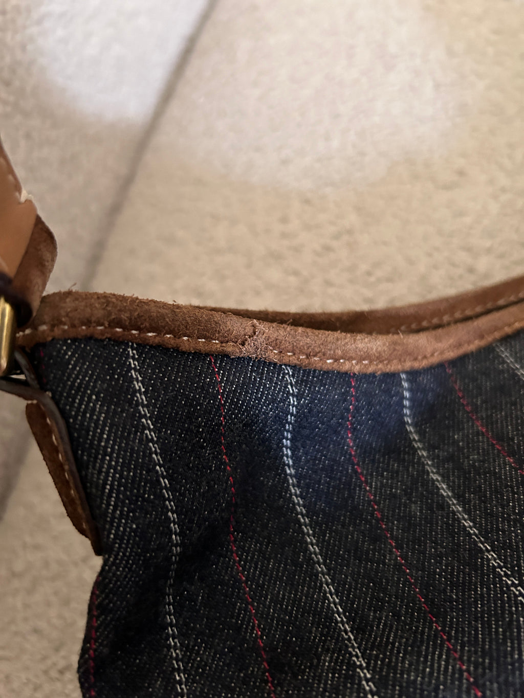 Vintage Coach denim shoulder bag