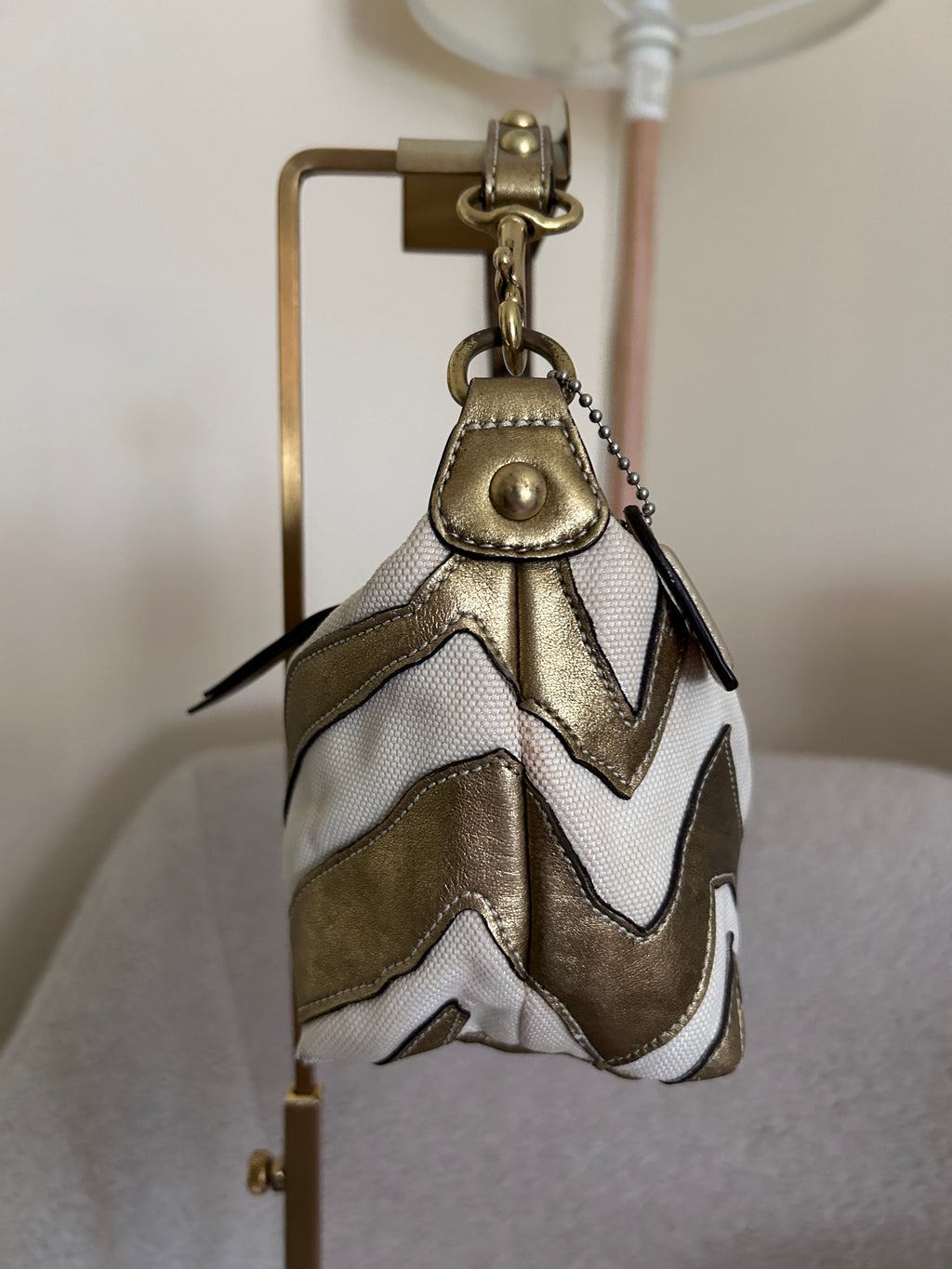 Vintage Coach zebra mini handbag