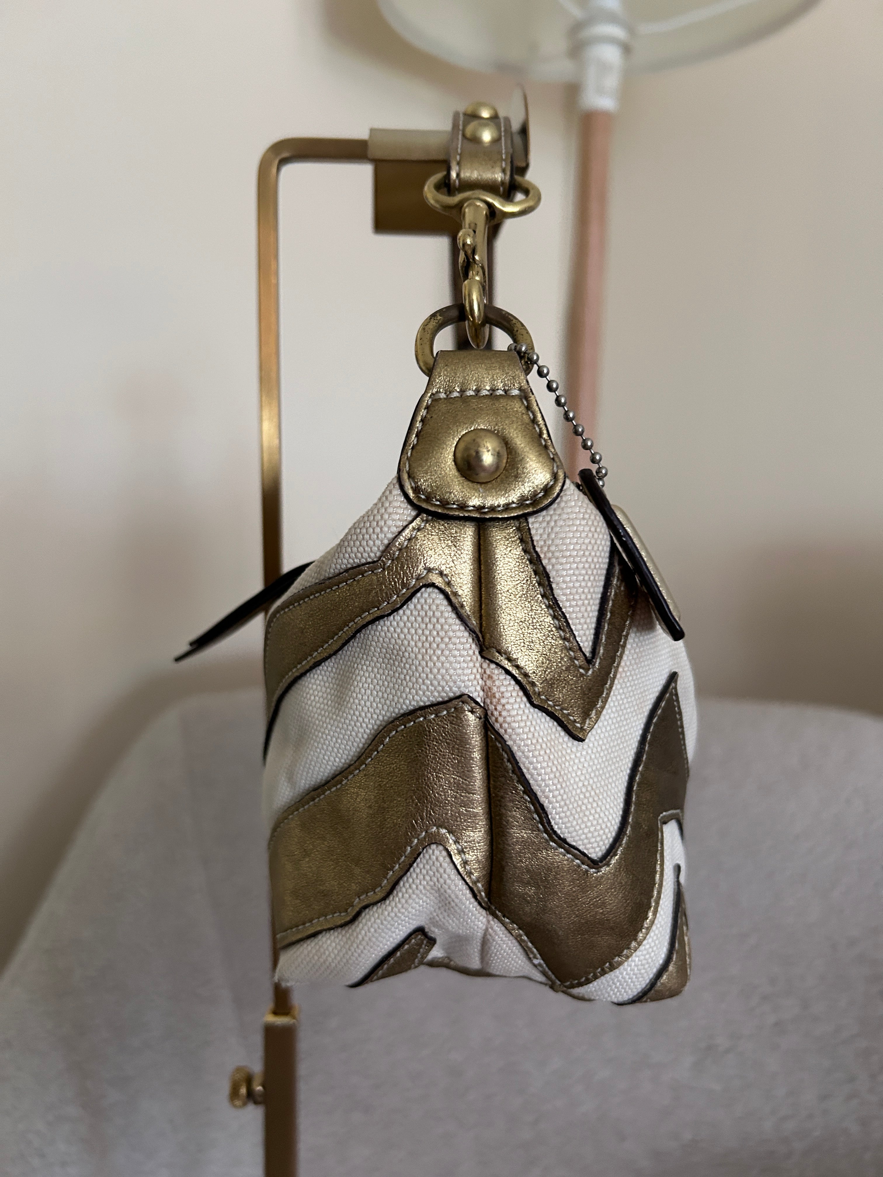 Vintage Coach zebra mini handbag