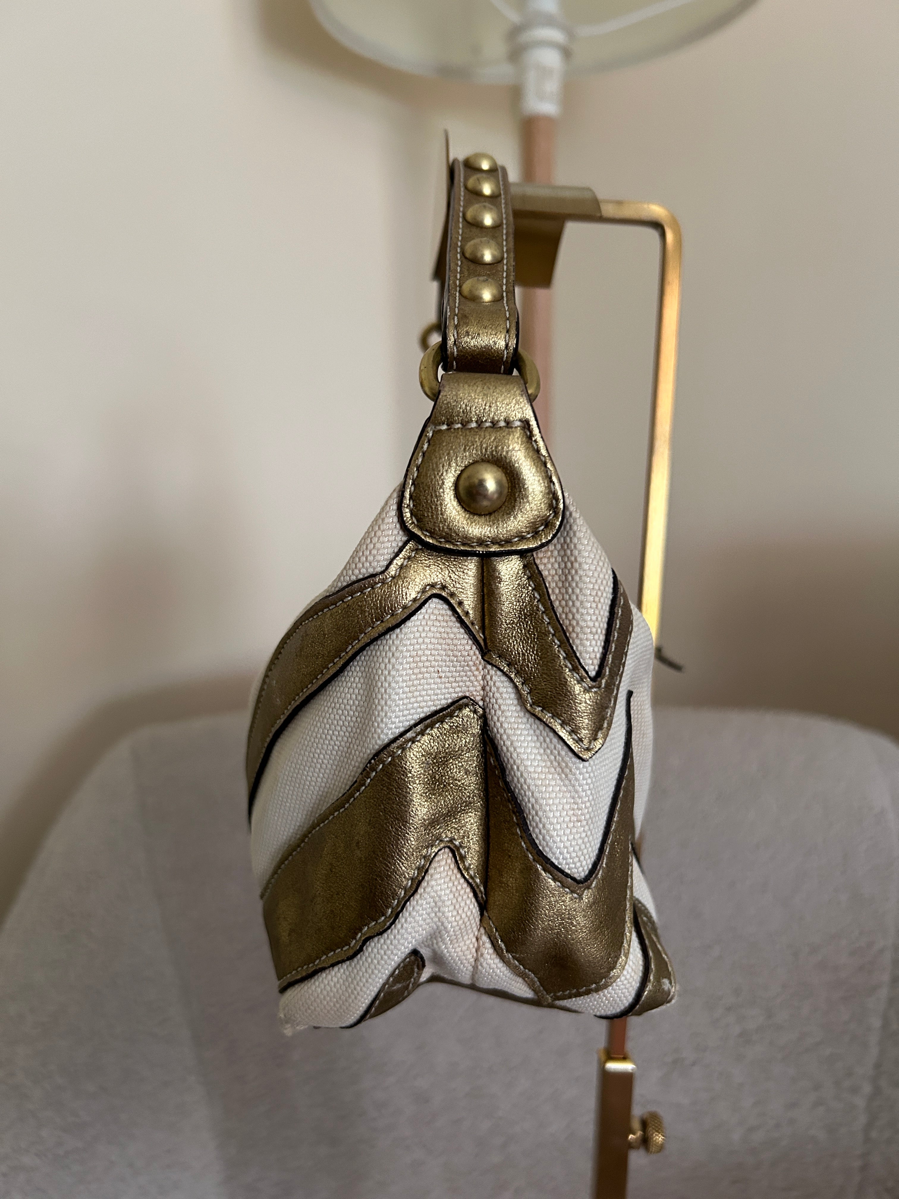 Vintage Coach zebra mini handbag
