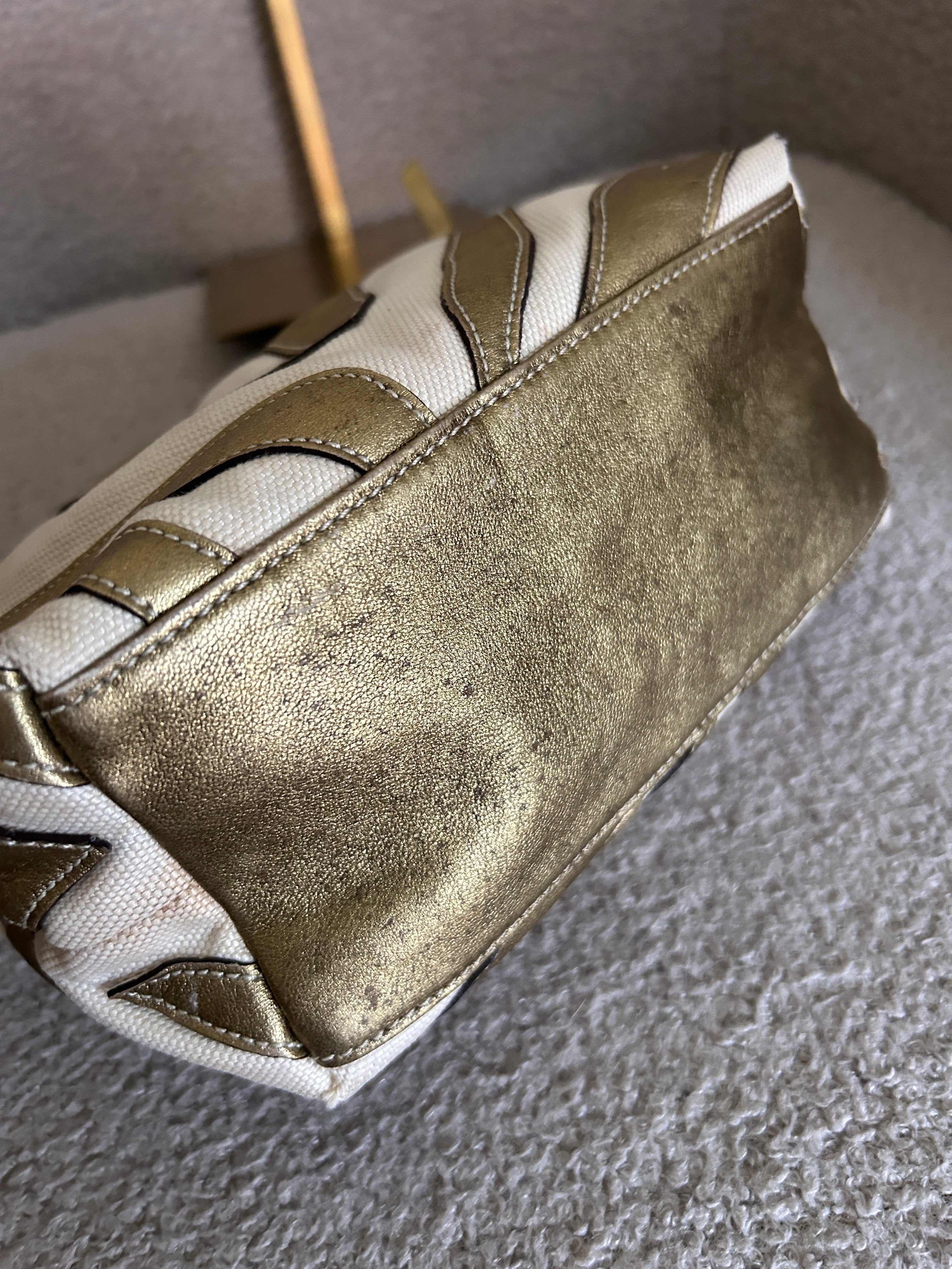 Vintage Coach zebra mini handbag