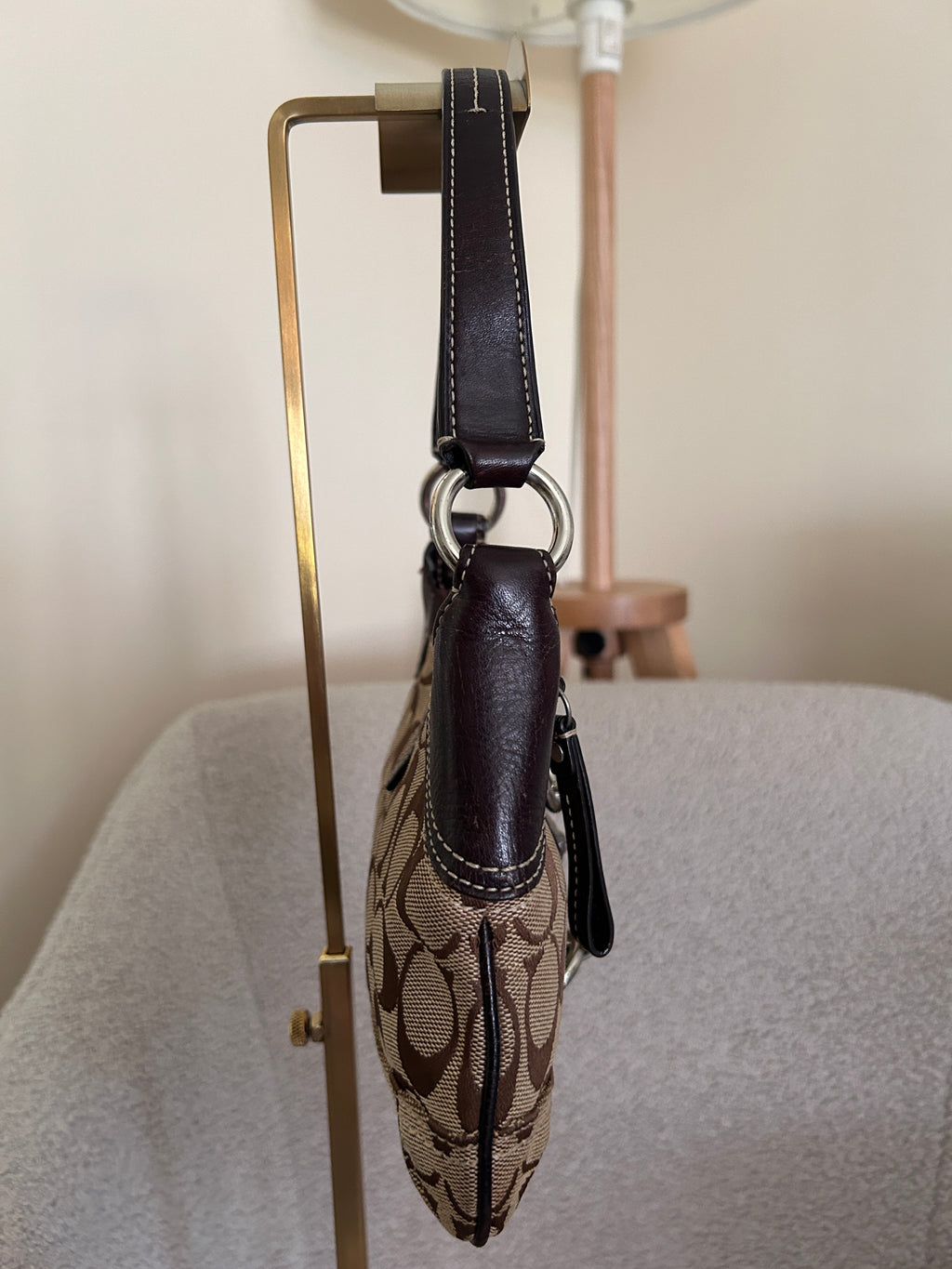Vintage Coach mini Hampton clip shoulder bag