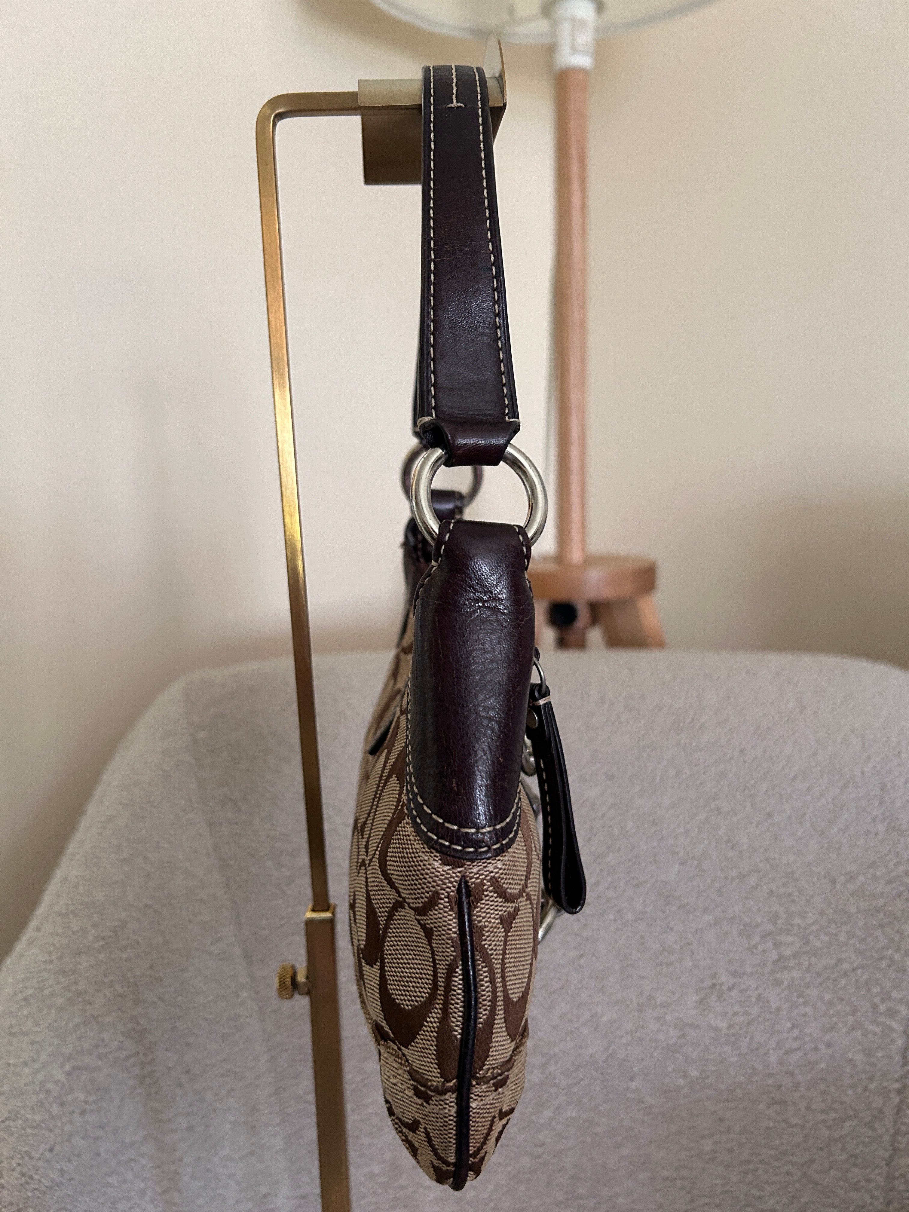 Vintage Coach mini Hampton clip shoulder bag