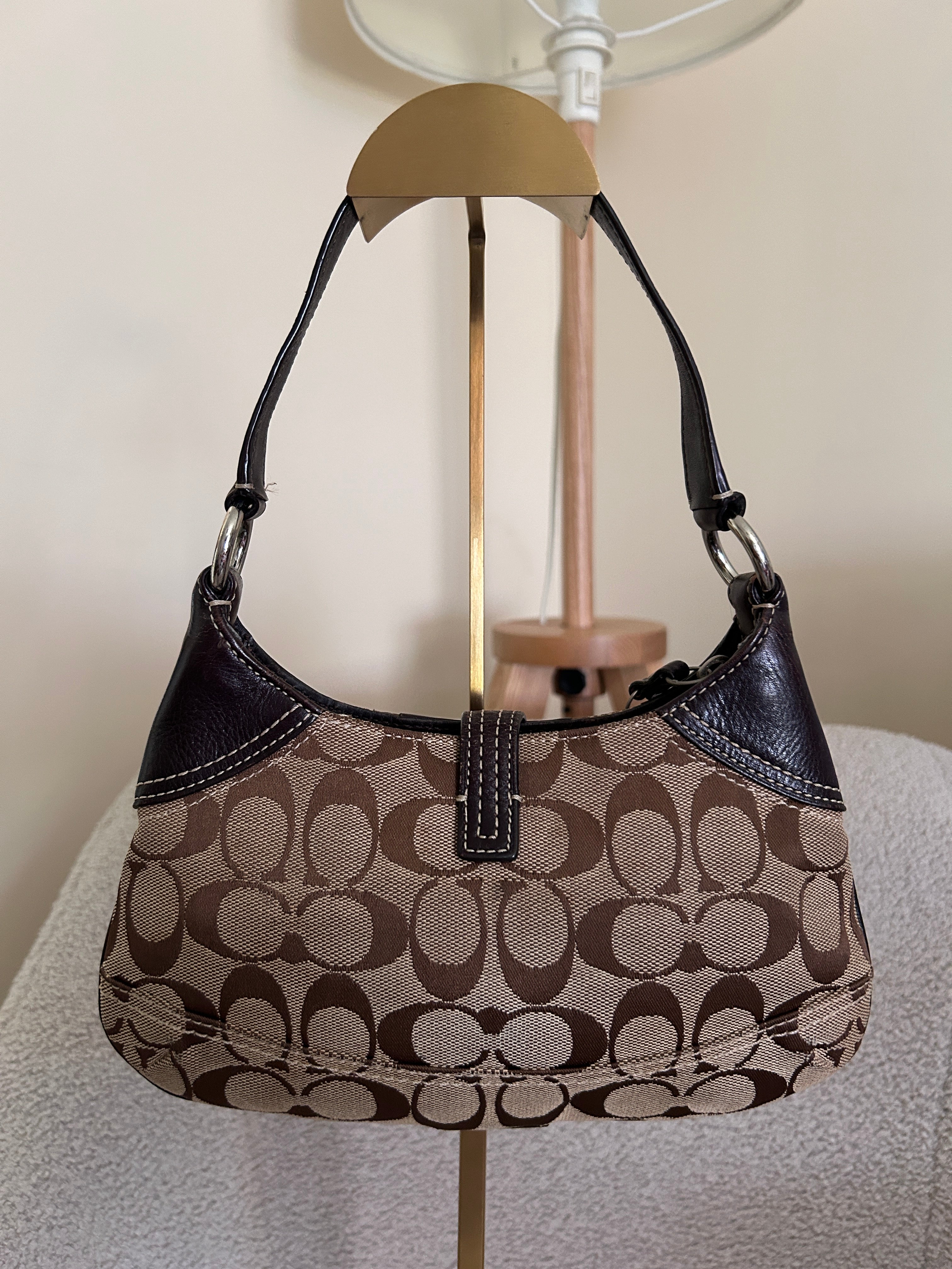 Vintage Coach mini Hampton clip shoulder bag