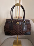Vintage Coach chocolate brown Hamptons shoulder bag