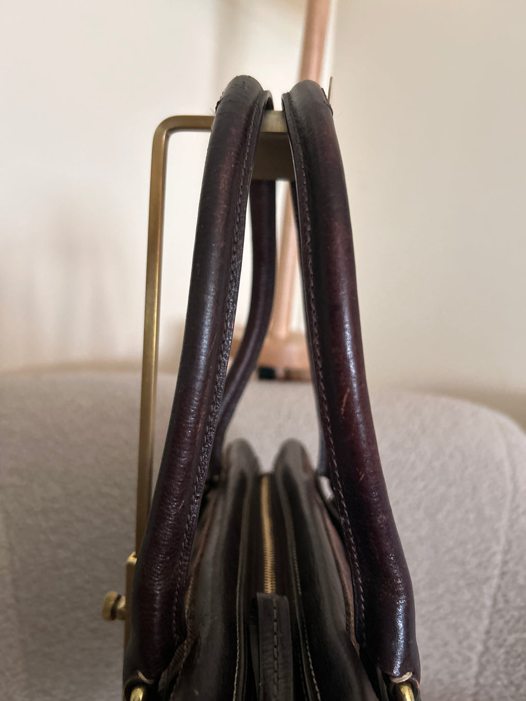 Vintage Coach chocolate brown Hamptons shoulder bag