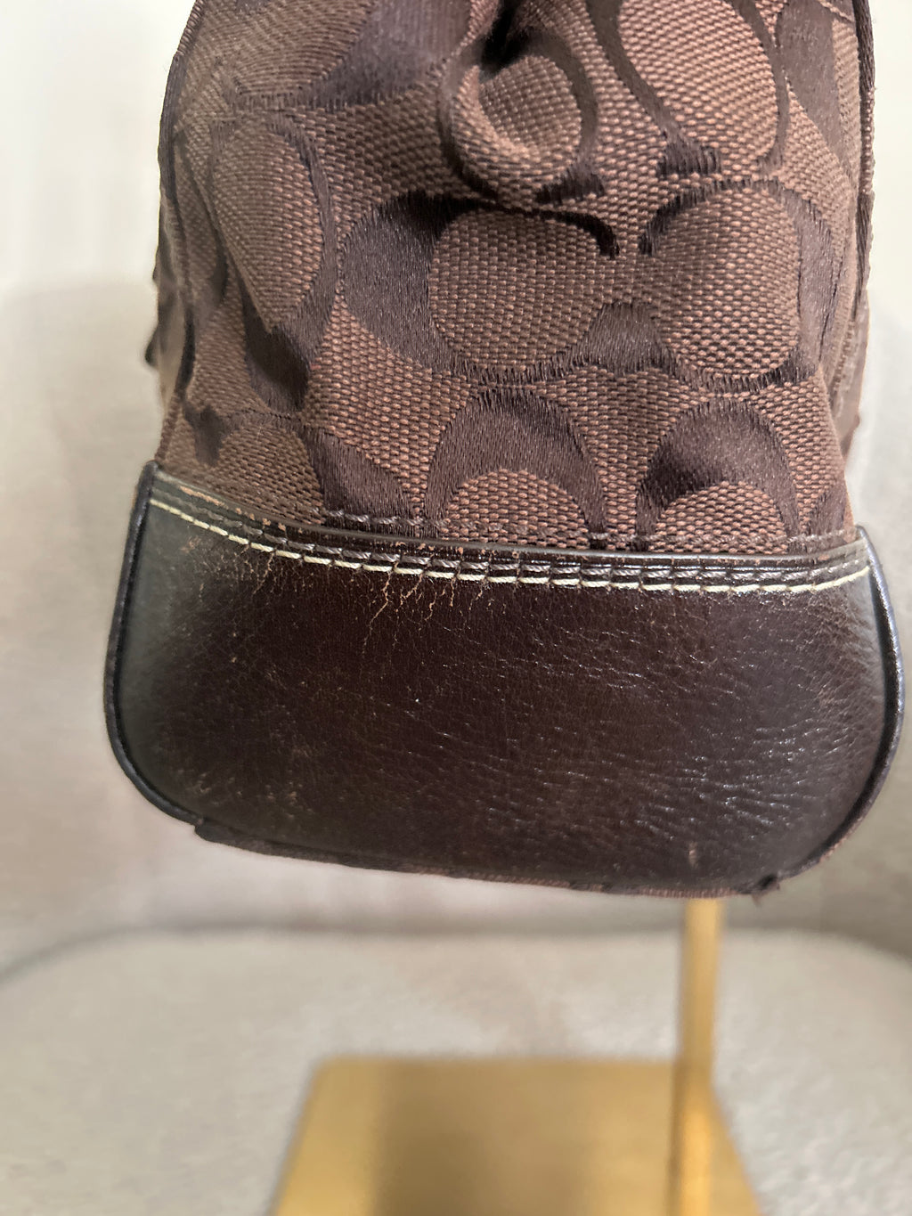 Vintage Coach chocolate brown Hamptons shoulder bag