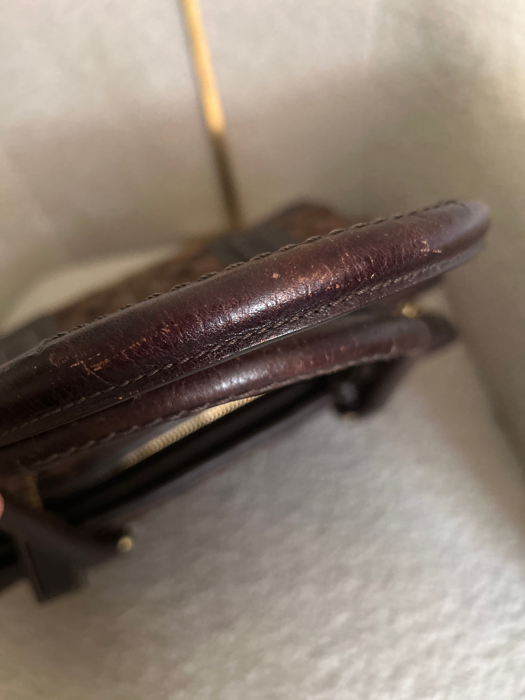 Vintage Coach chocolate brown Hamptons shoulder bag