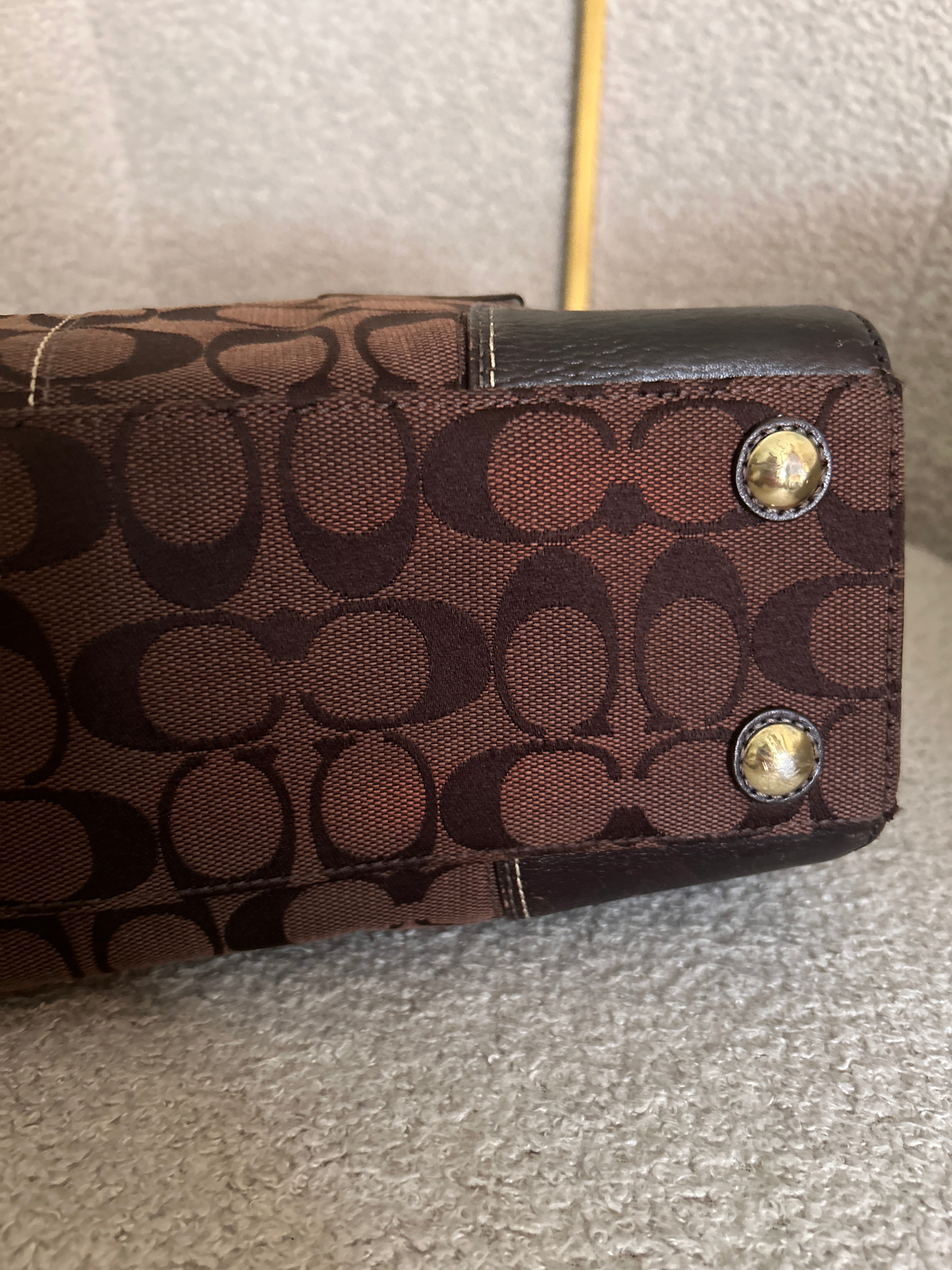 Vintage Coach chocolate brown Hamptons shoulder bag