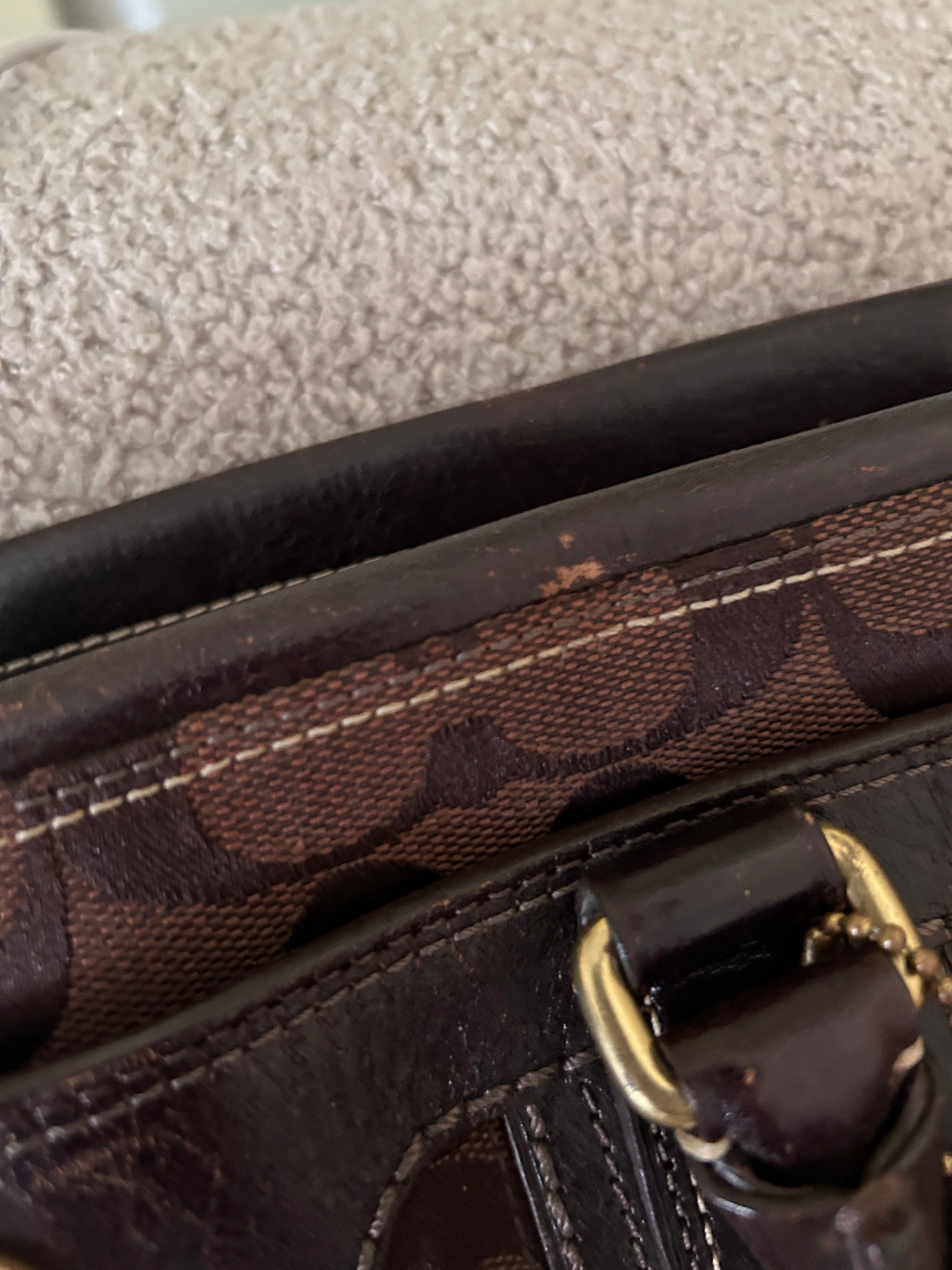 Vintage Coach chocolate brown Hamptons shoulder bag