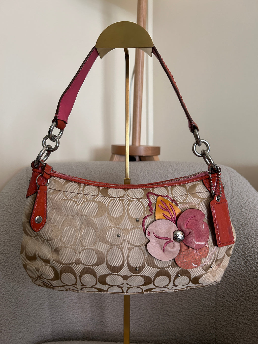 Vintage Coach floral shoulder bag
