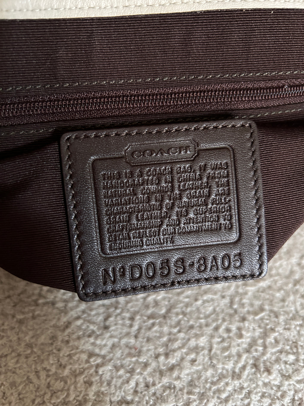 Vintage Coach white leather Soho shoulder bag