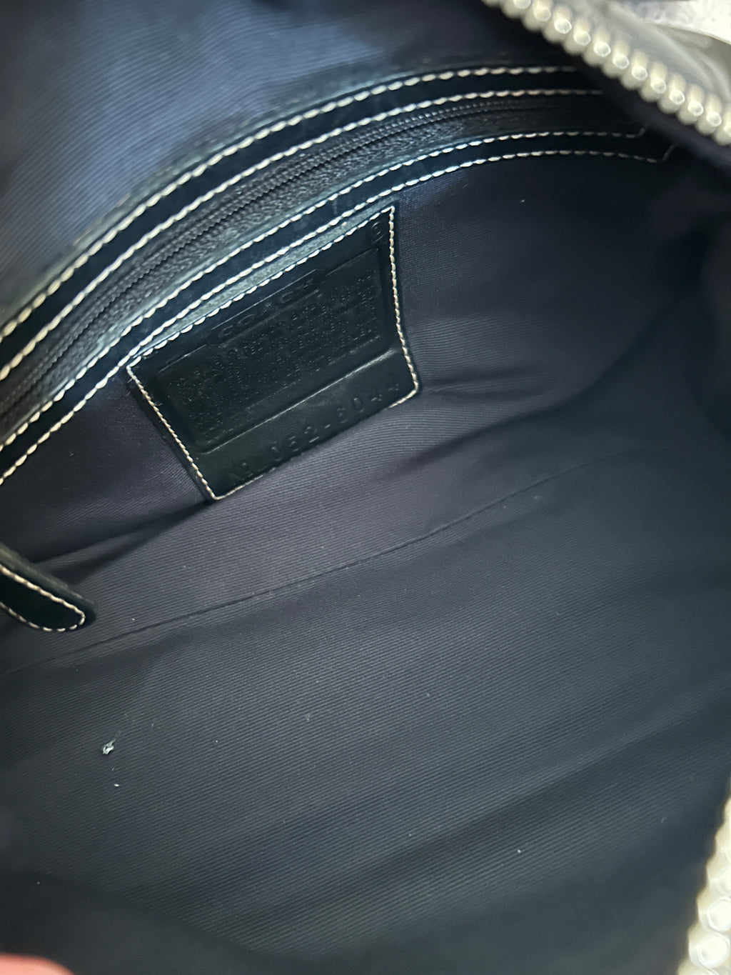 Vintage Coach black monogram shoulder bag
