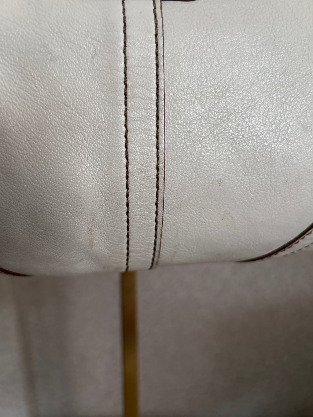 Vintage Coach white leather Soho shoulder bag