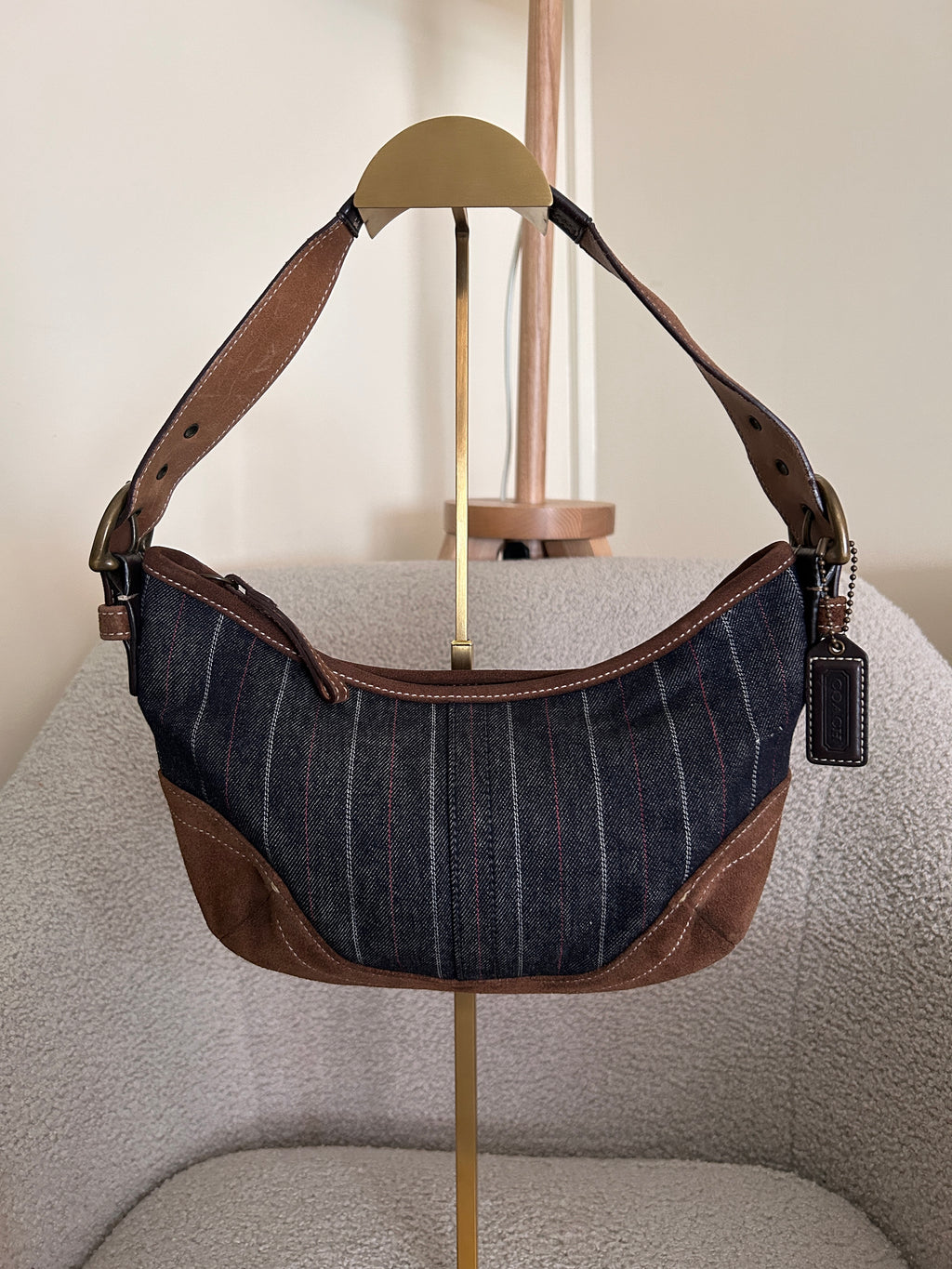 Vintage Coach Soho hobo denim small shoulder bag
