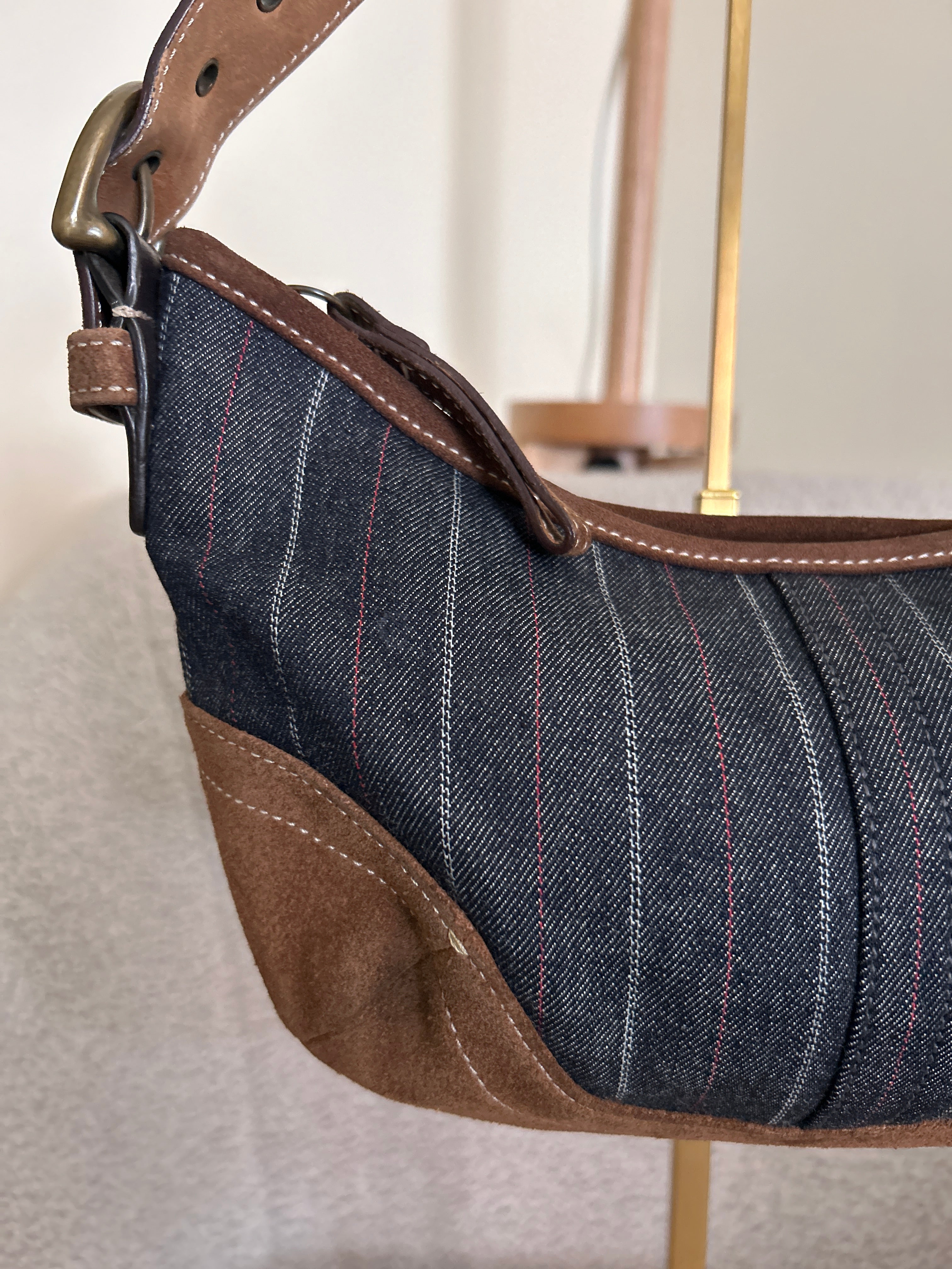 Vintage Coach Soho hobo denim small shoulder bag