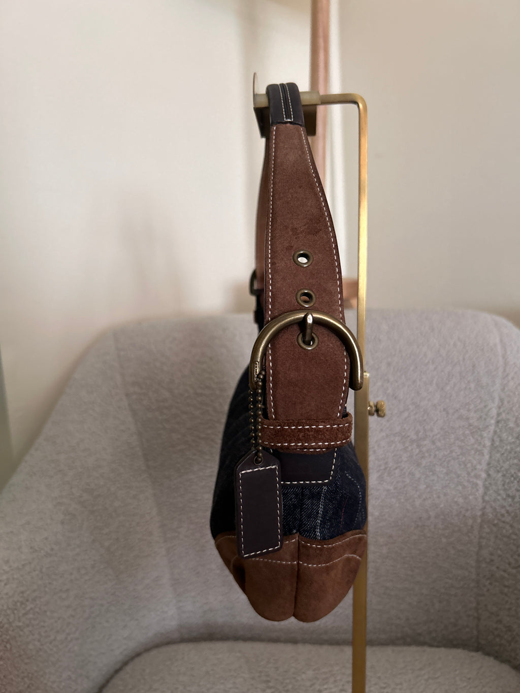 Vintage Coach Soho hobo denim small shoulder bag