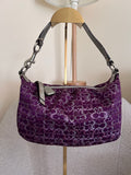 Vintage Coach purple and silver mini handbag