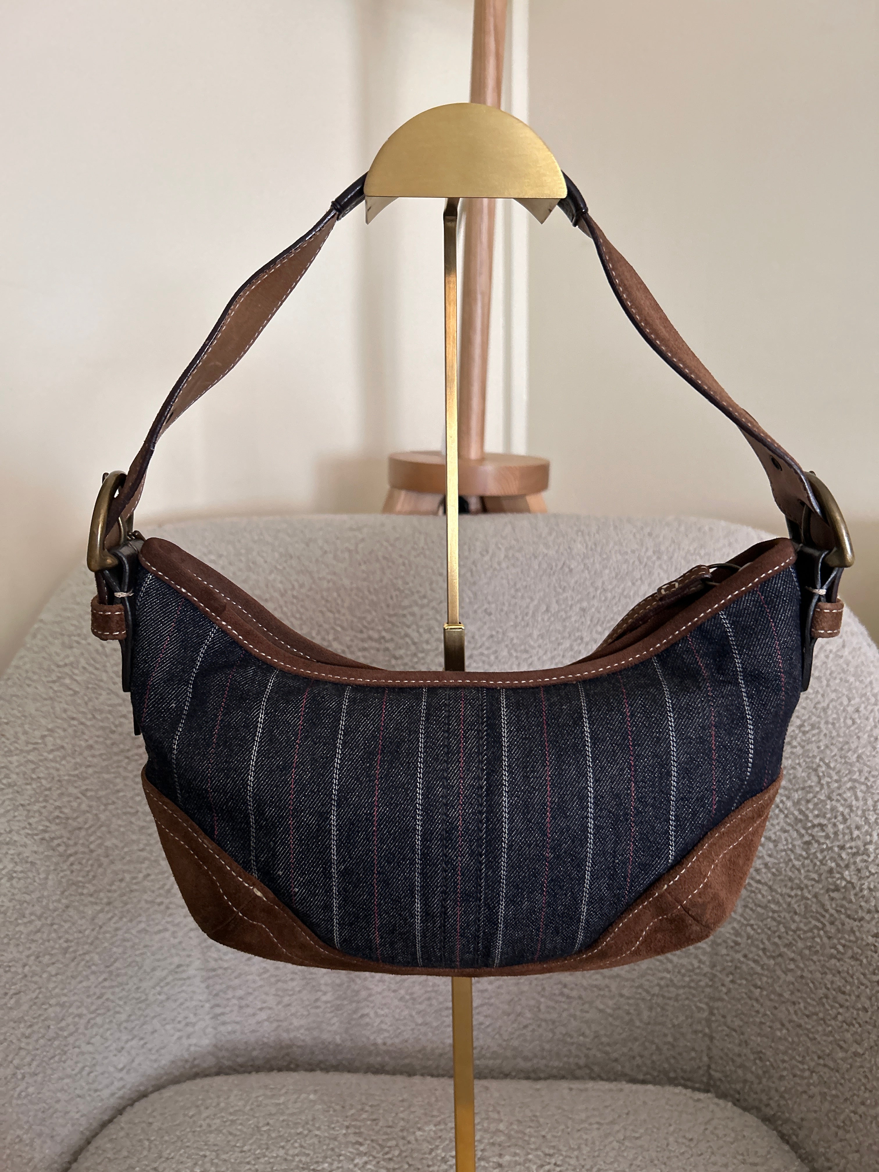 Vintage Coach Soho hobo denim small shoulder bag