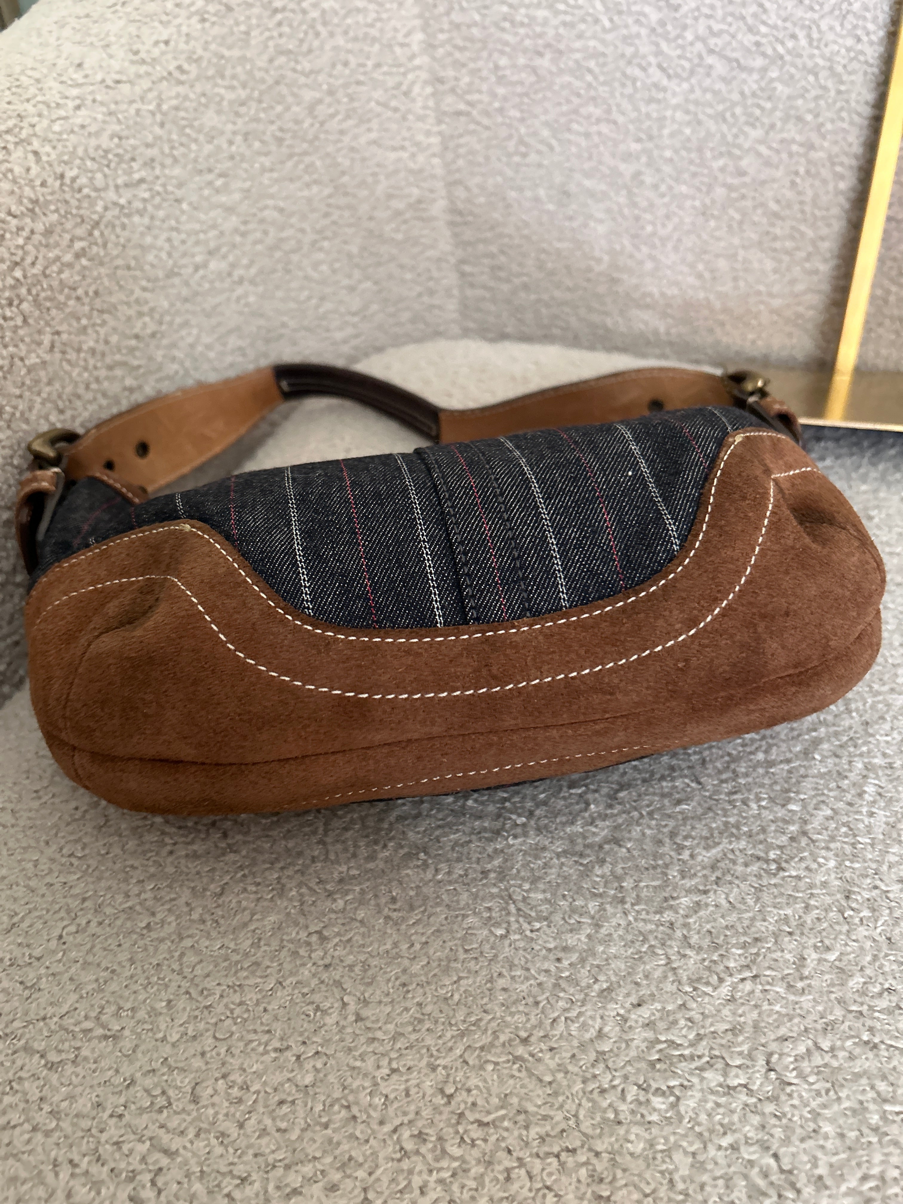 Vintage Coach Soho hobo denim small shoulder bag