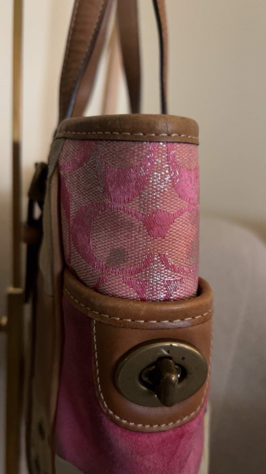 Vintage Coach patchwork shoulder bag