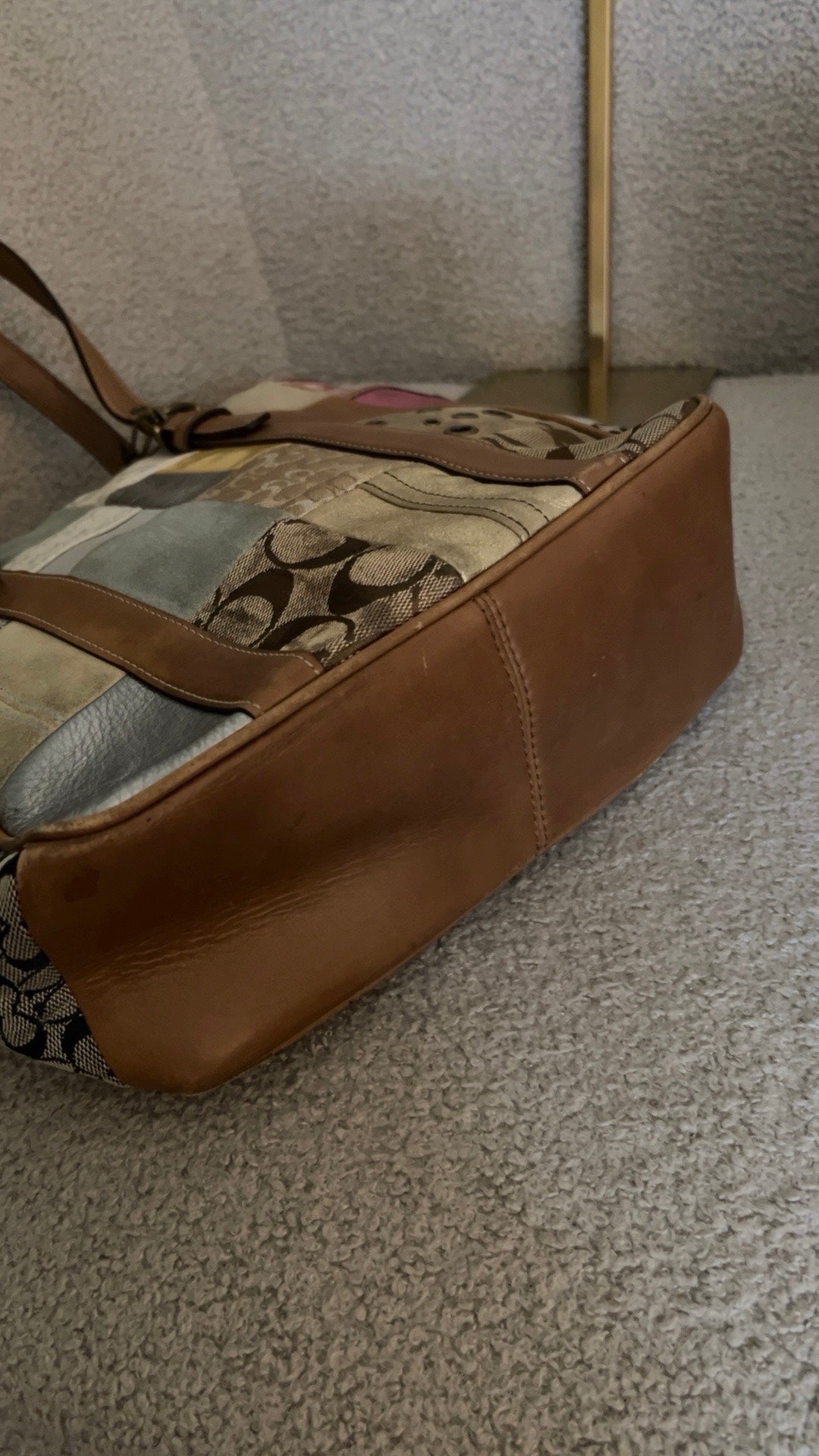 Vintage Coach patchwork shoulder bag