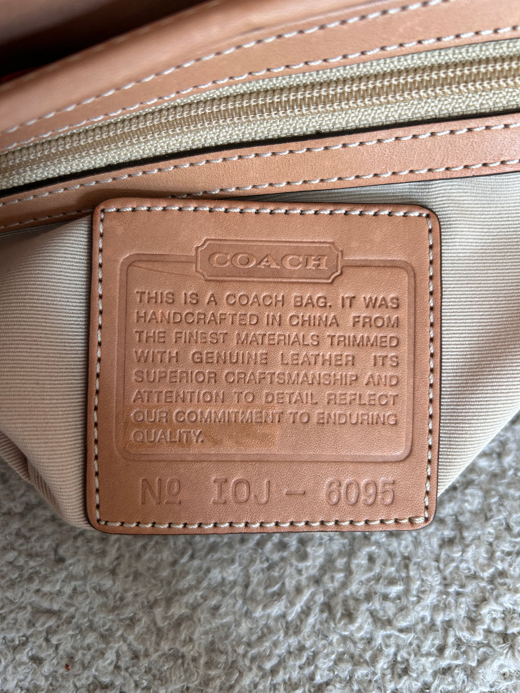Vintage Coach red monogram shoulder bag