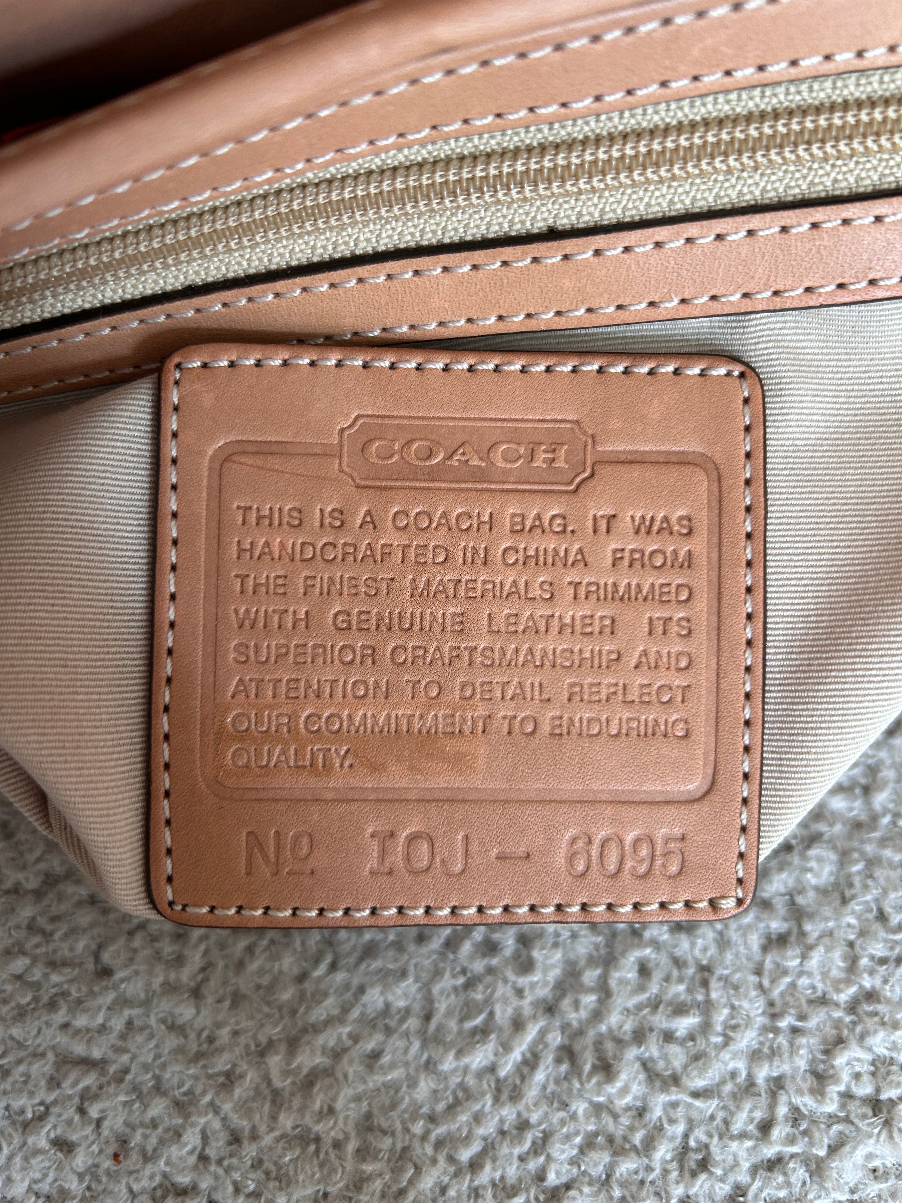 Vintage Coach red monogram shoulder bag