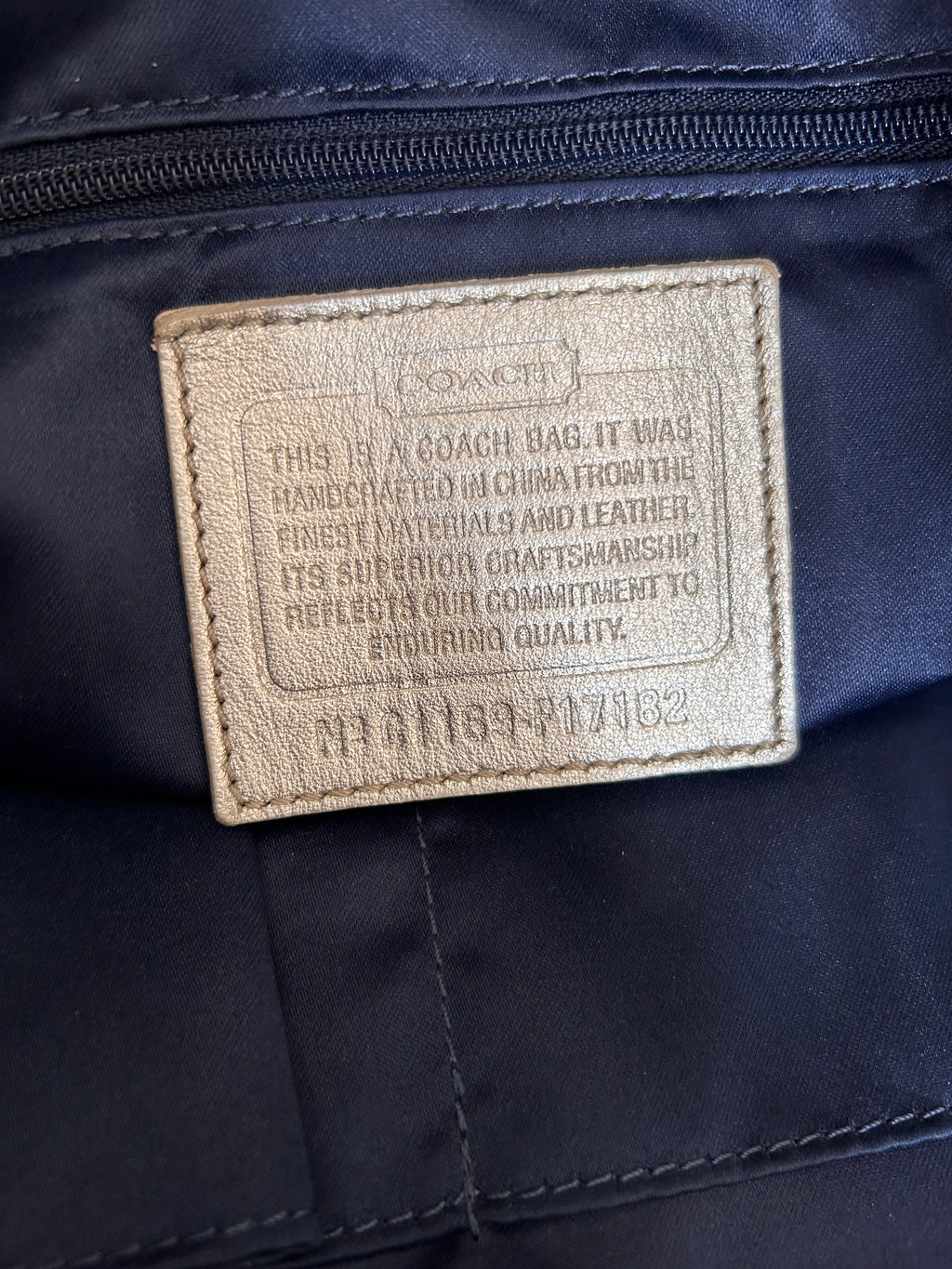 Vintage Coach denim tote shoulder bag