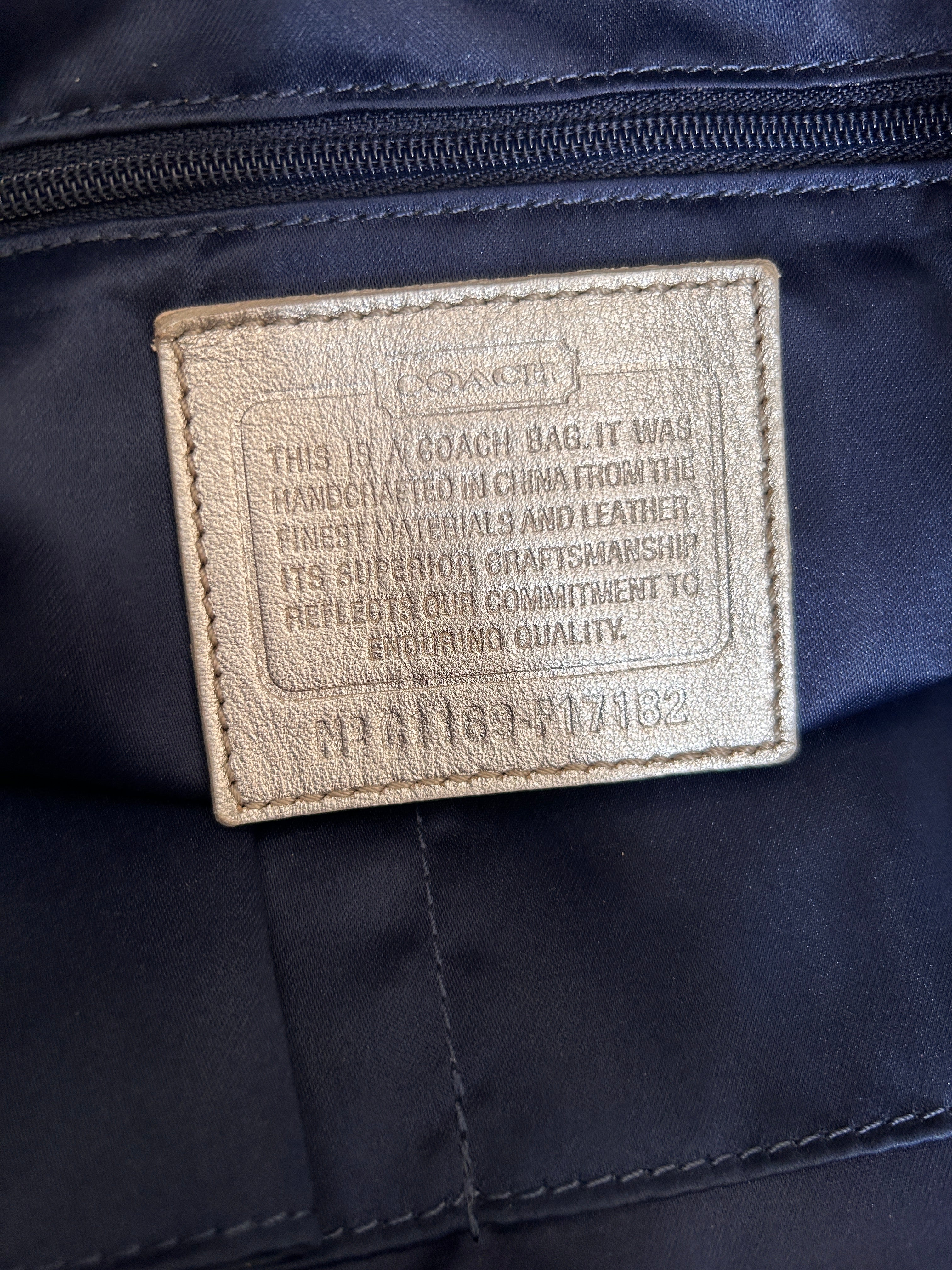 Vintage Coach denim tote shoulder bag