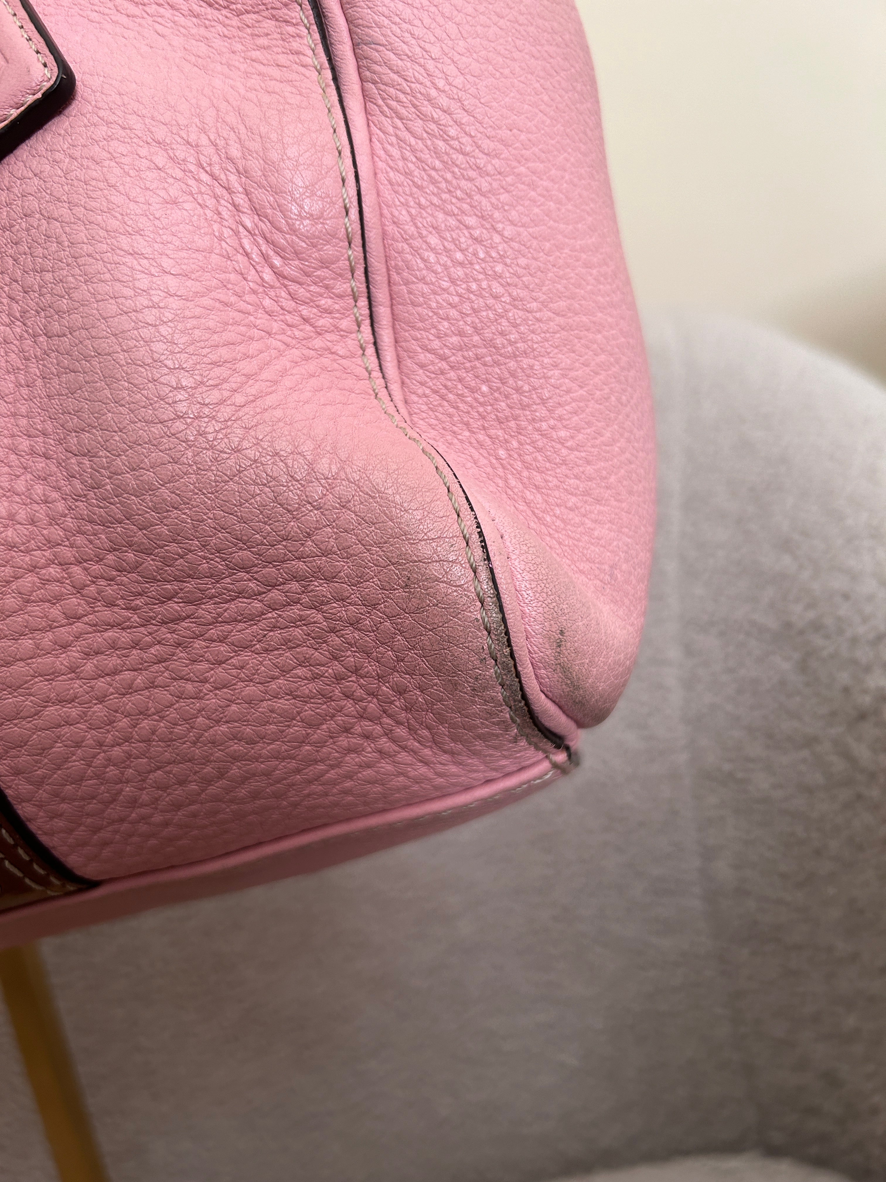Vintage Coach pink leather shoulder bag