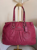 Vintage Coach pink leather shoulder bag