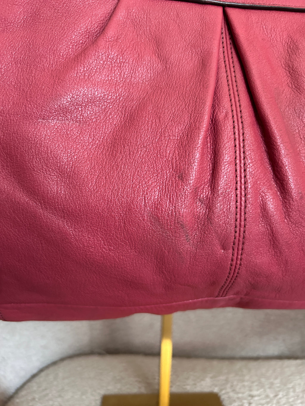 Vintage Coach pink leather shoulder bag