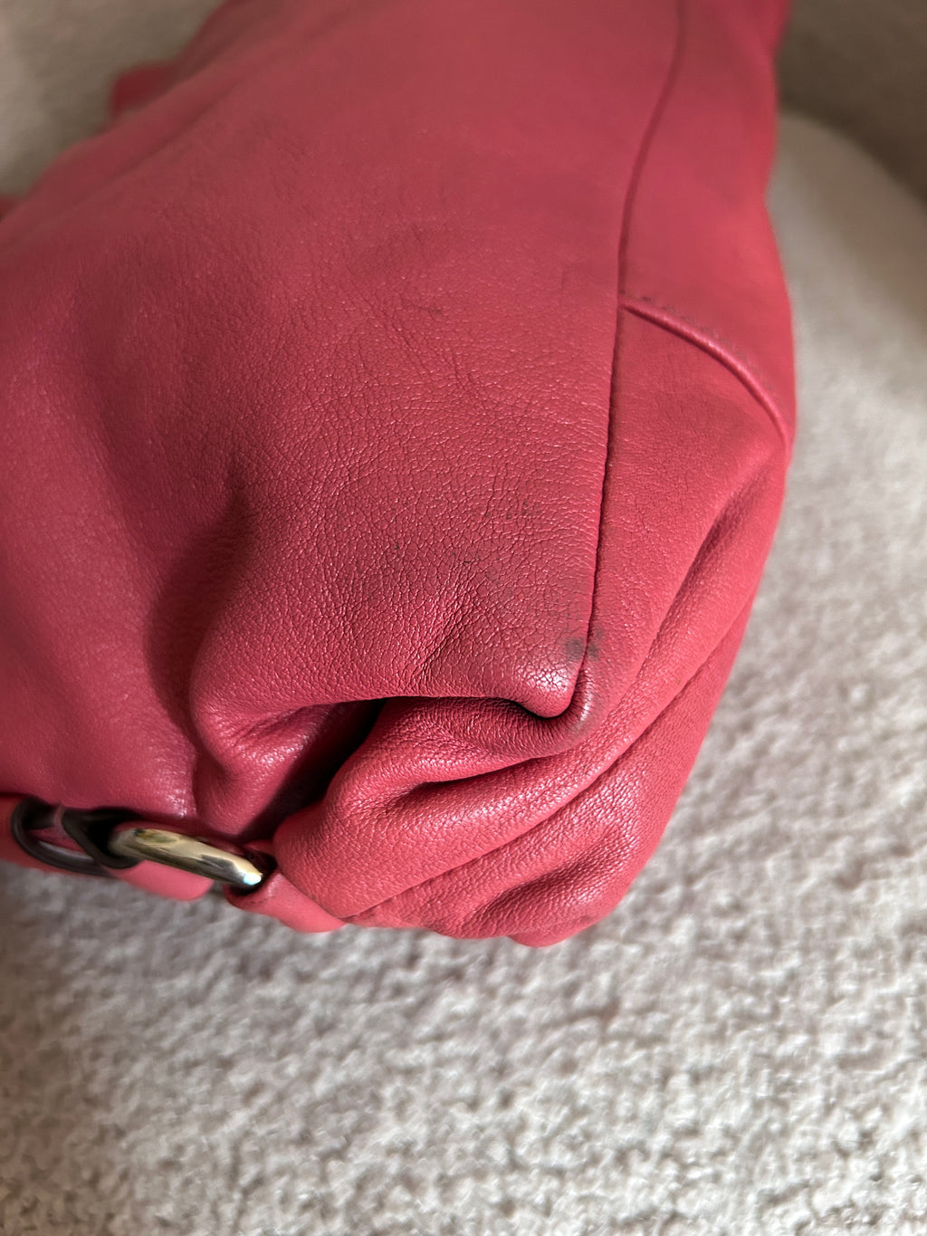 Vintage Coach pink leather shoulder bag