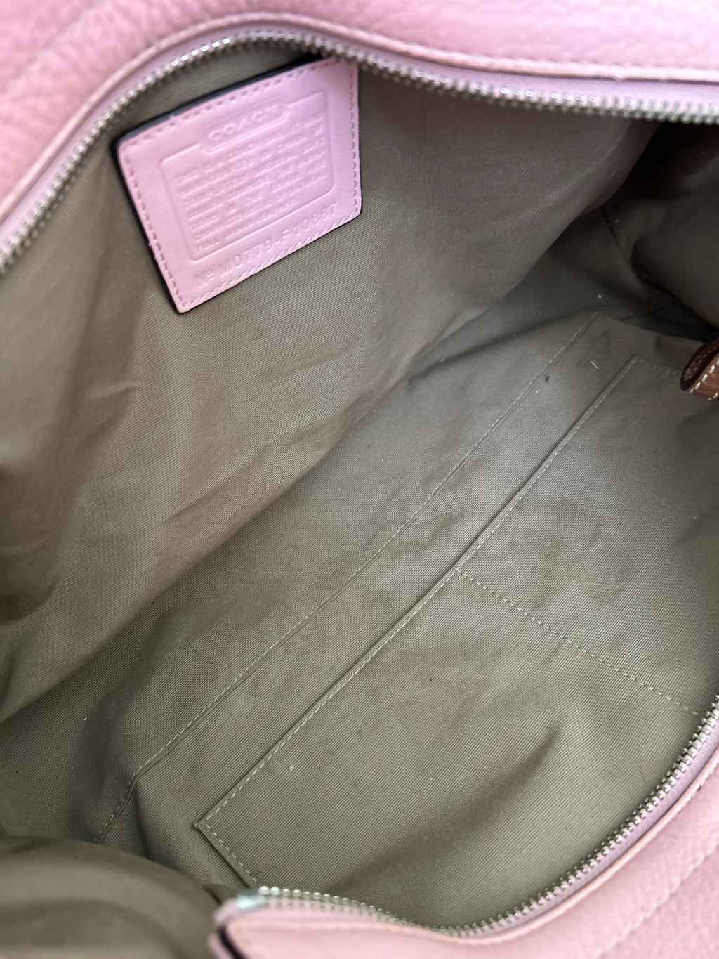 Vintage Coach pink leather shoulder bag