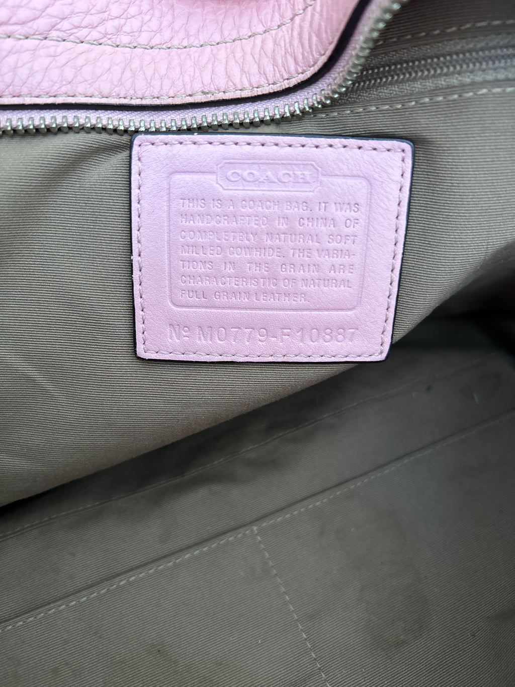Vintage Coach pink leather shoulder bag
