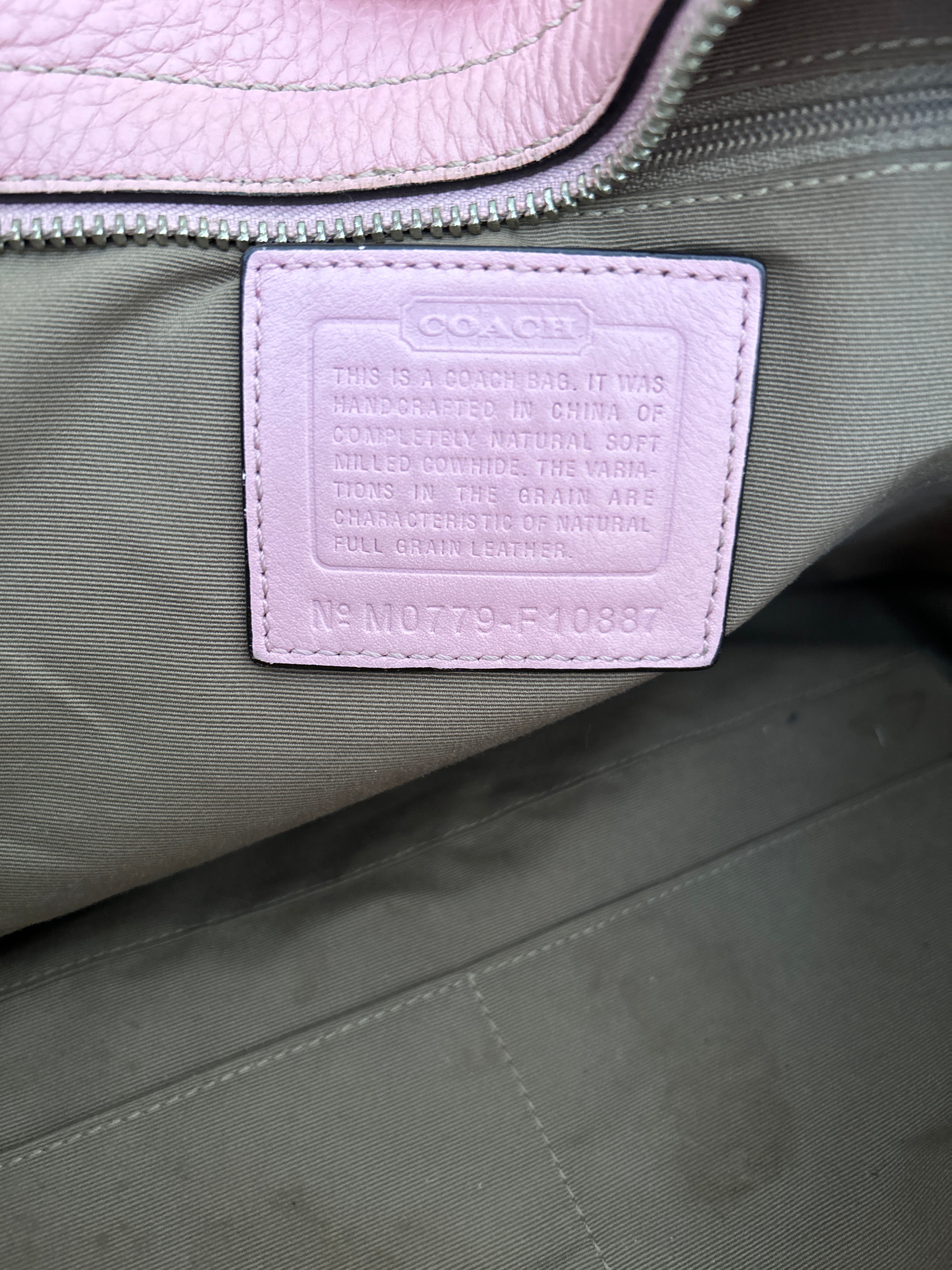 Vintage Coach pink leather shoulder bag
