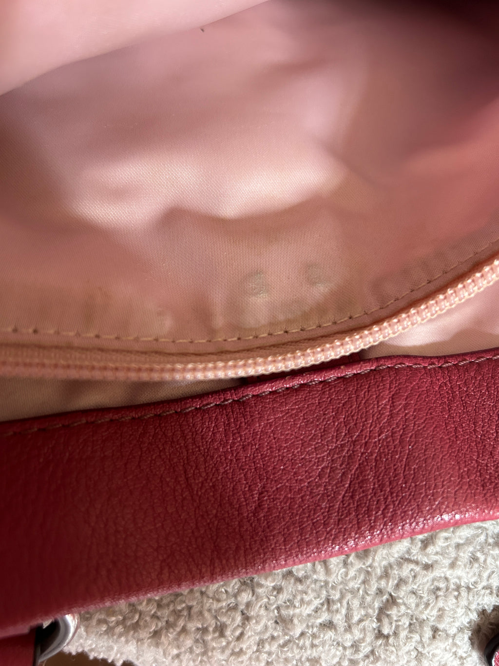Vintage Coach pink leather shoulder bag
