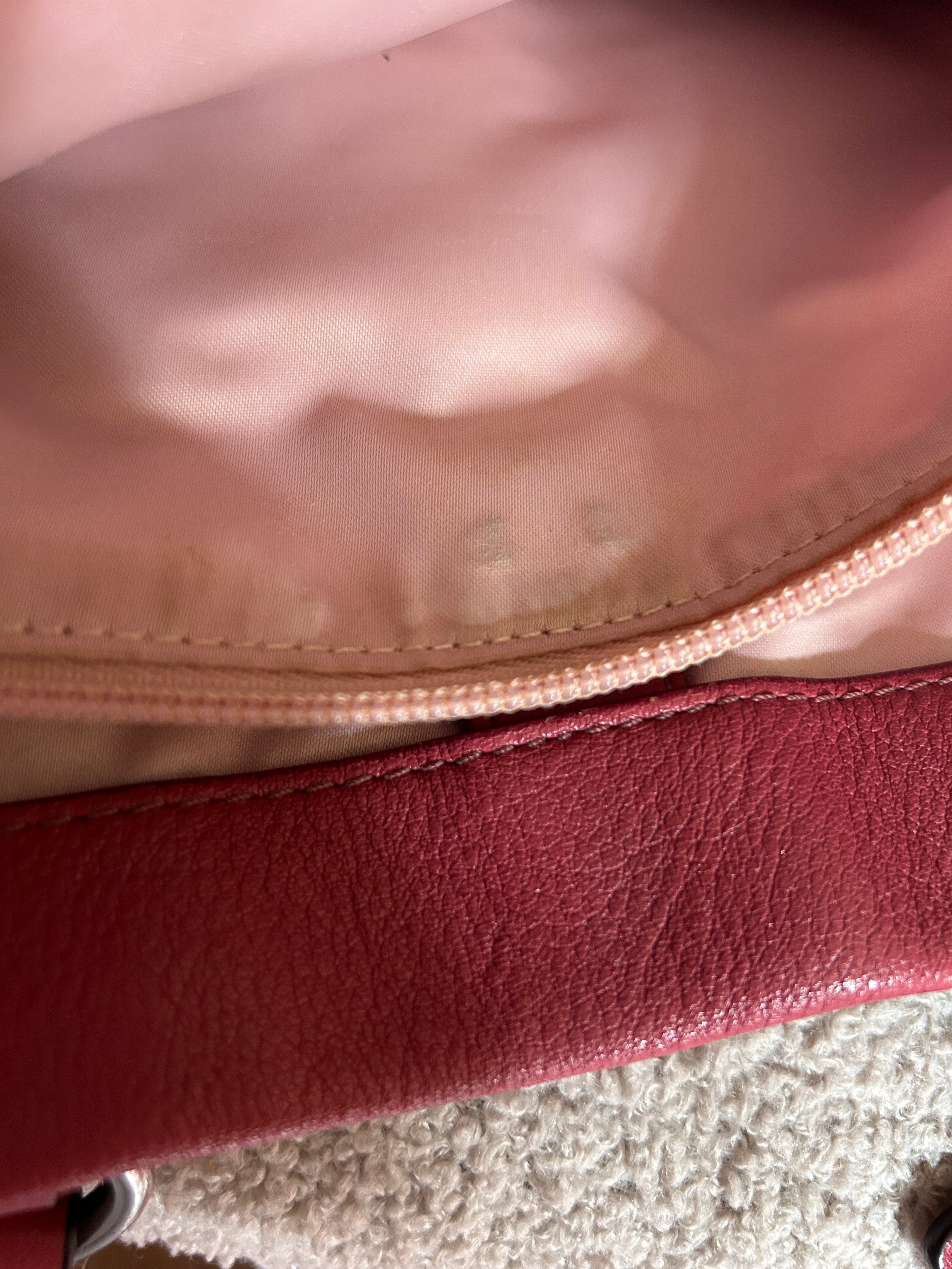 Vintage Coach pink leather shoulder bag