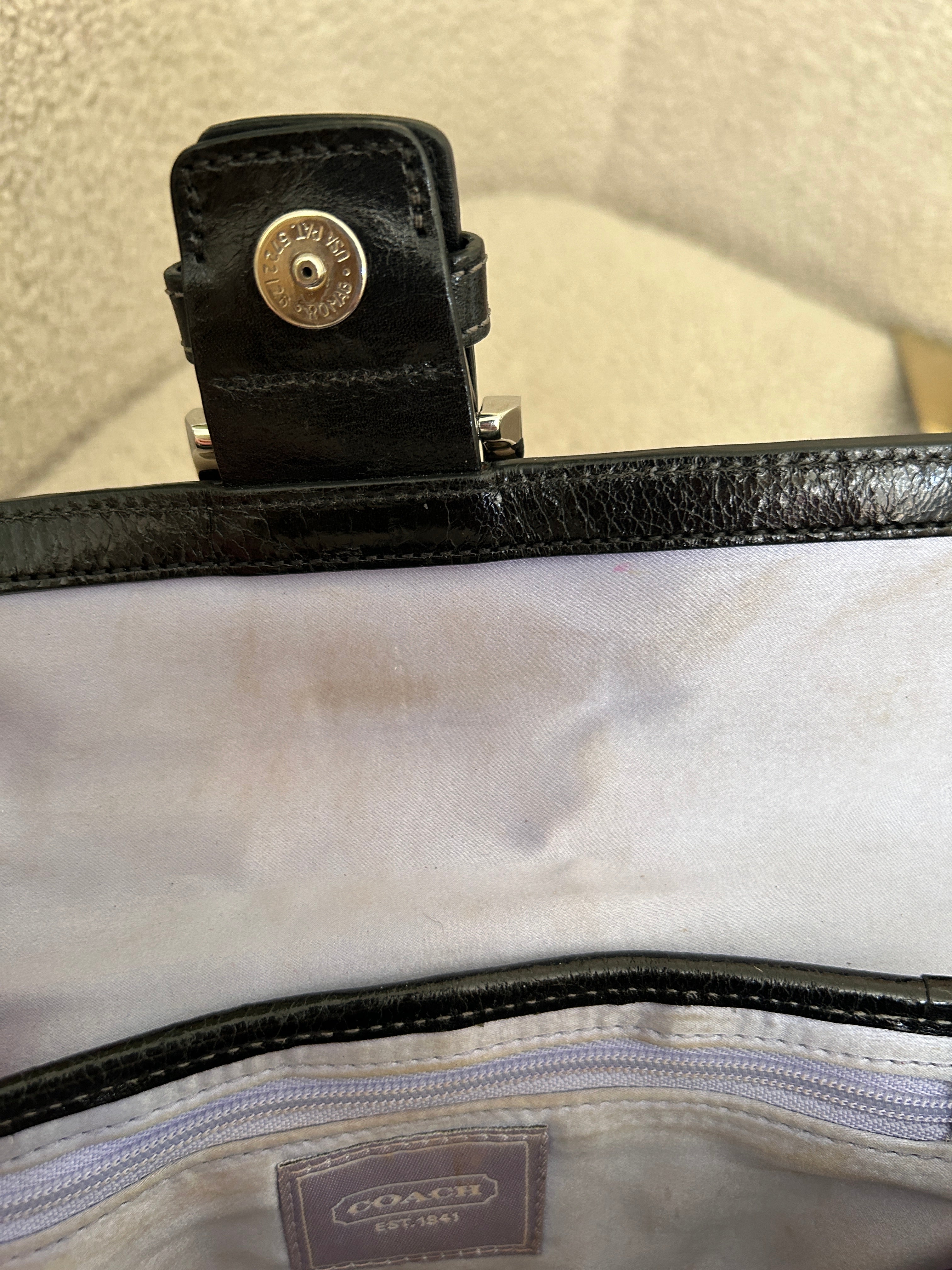 Vintage Coach Soho black shoulder bag