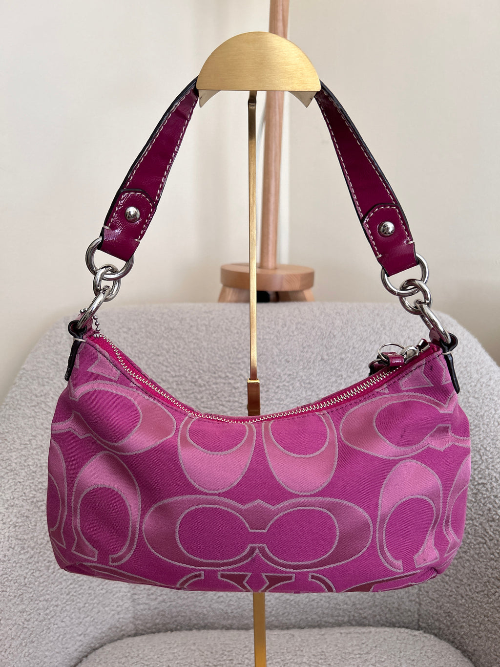 Vintage Coach pink shoulder bag