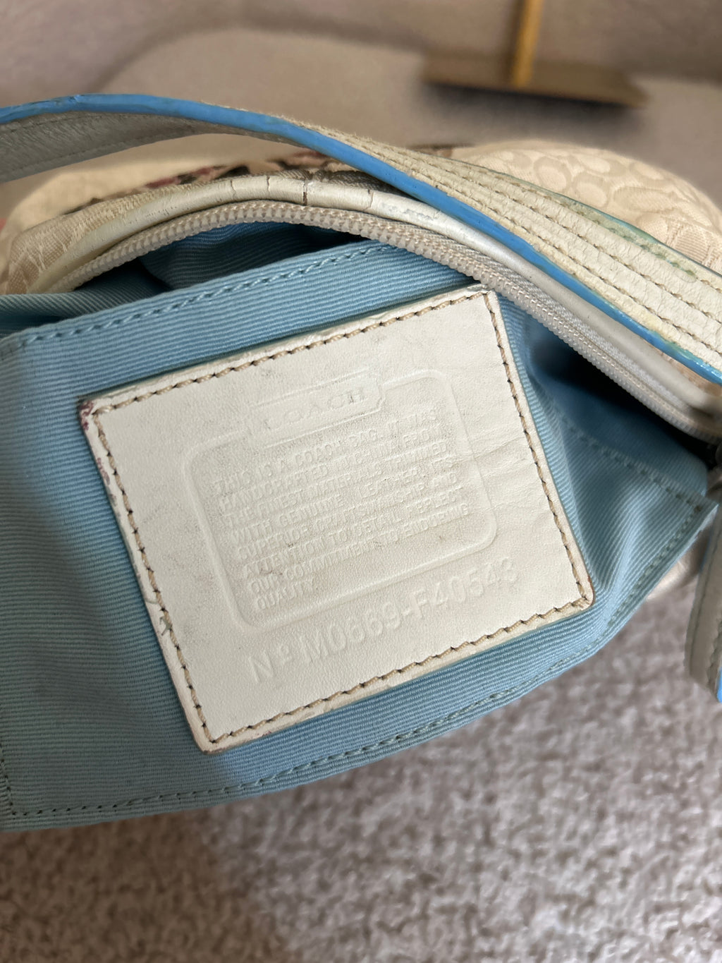 Vintage Coach bumble bee floral mini bag