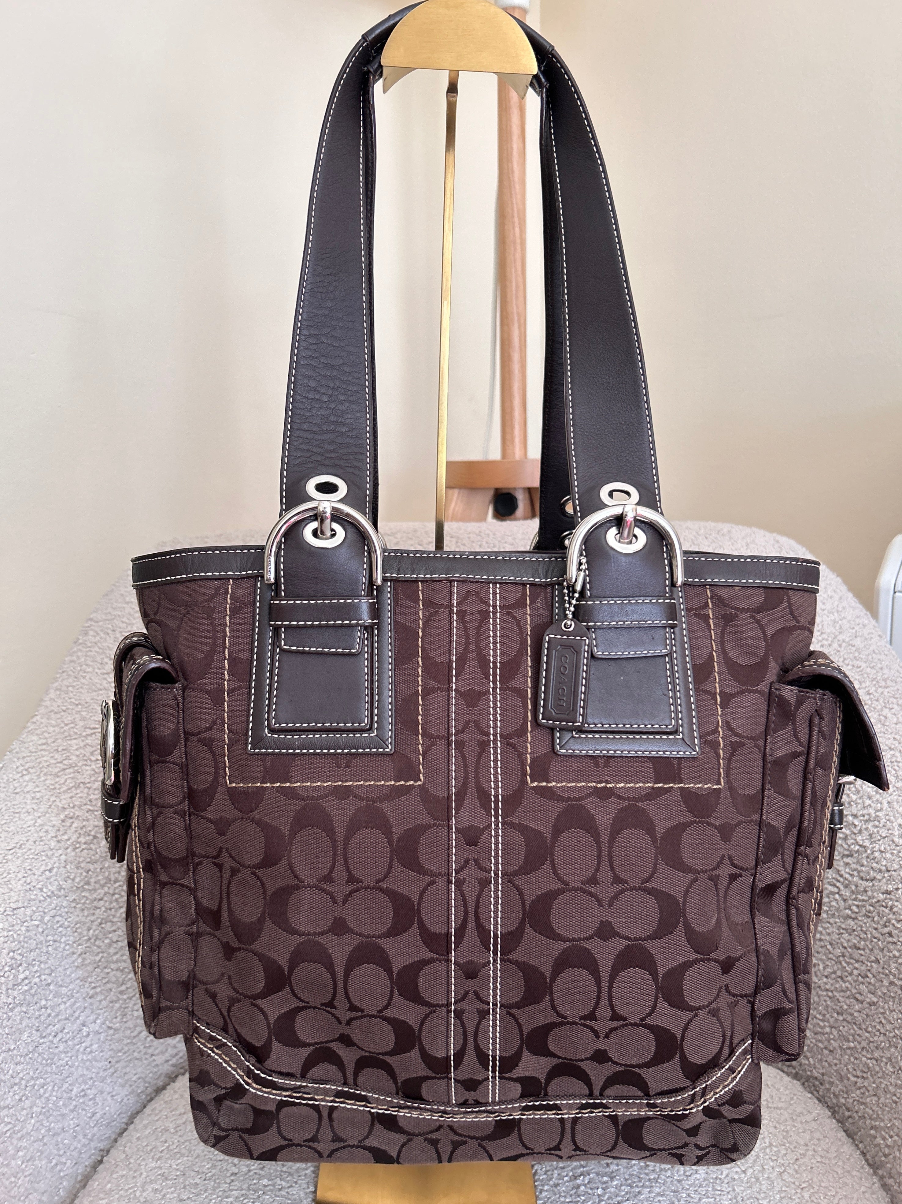 Vintage Coach Soho chocolate brown shoulder bag