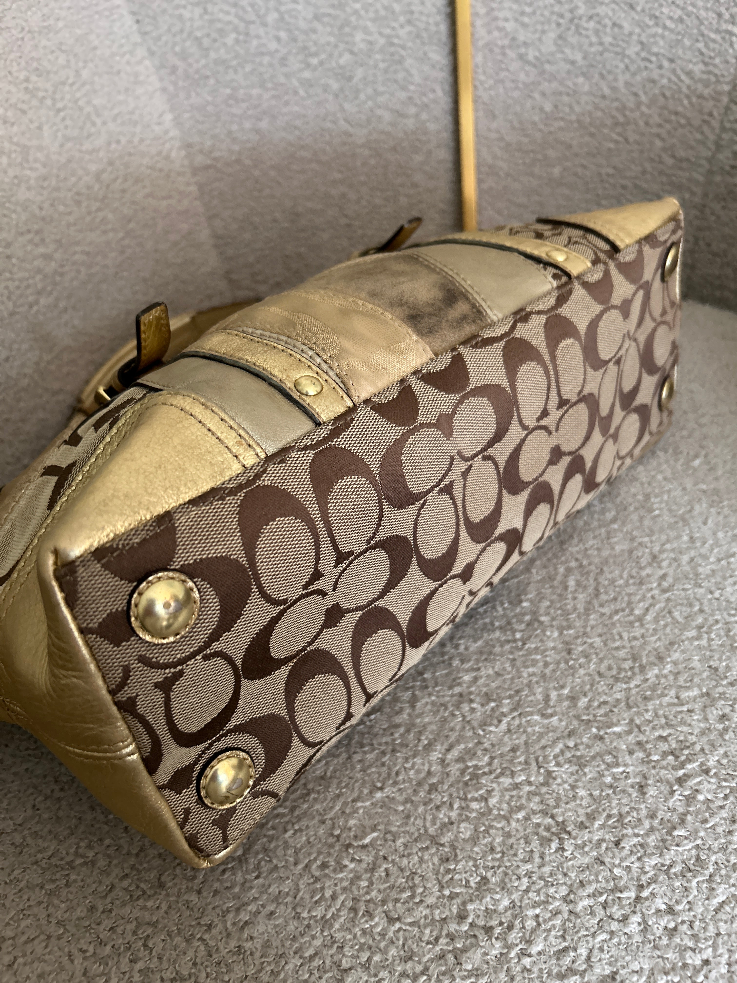 Vintage Coach patchwork shoulder bag