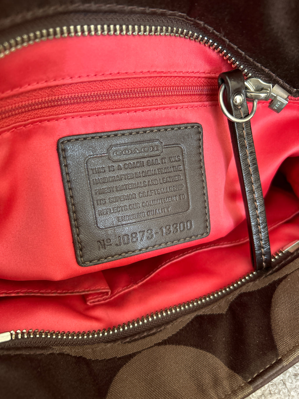 Vintage Coach Carly chocolate brown shoulder bag