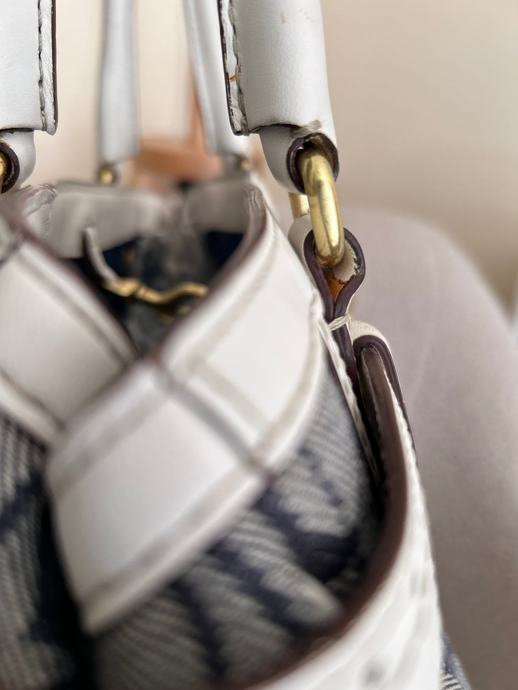 Vintage Coach Hamptons denim shoulder bag