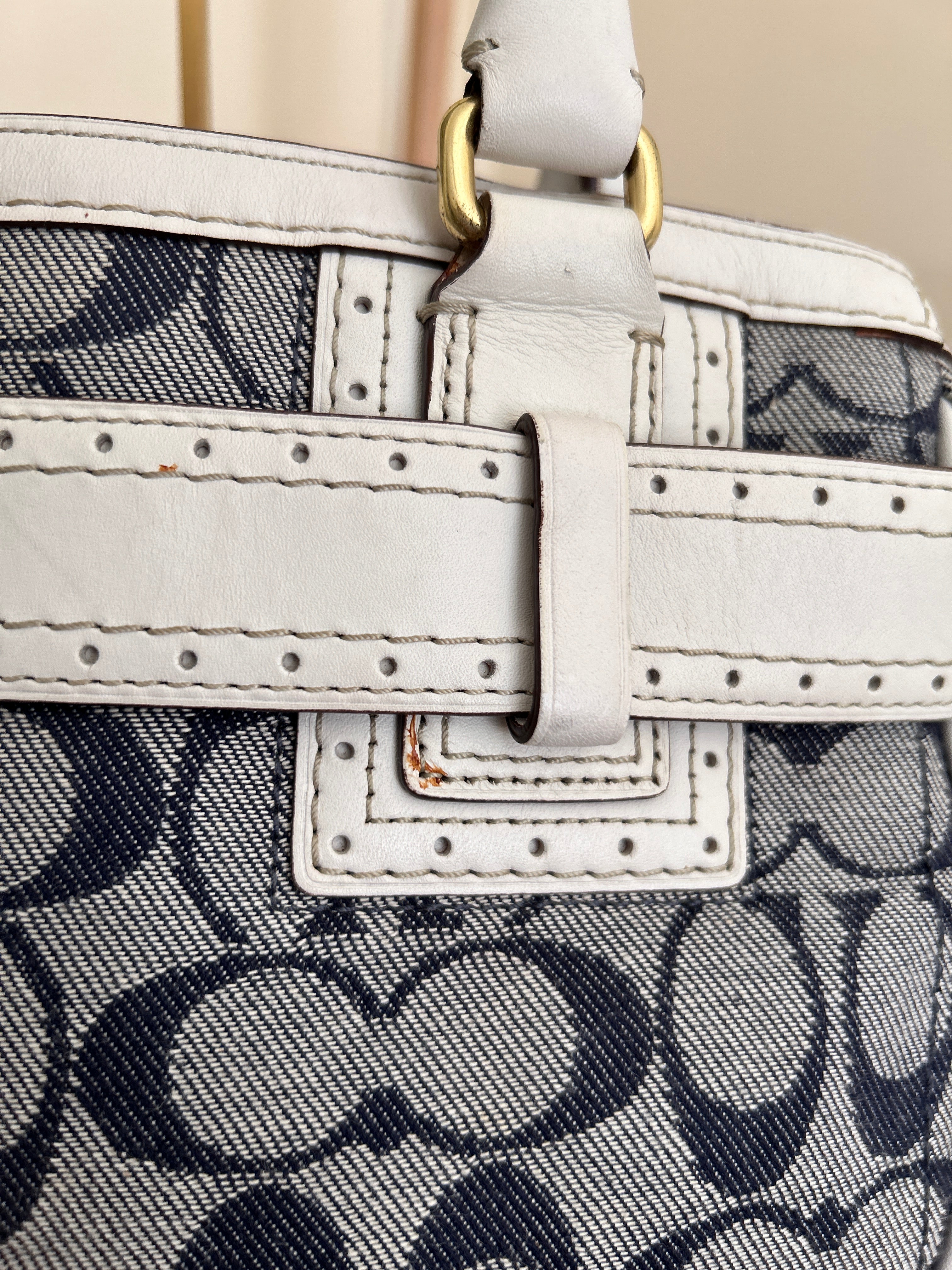 Vintage Coach Hamptons denim shoulder bag