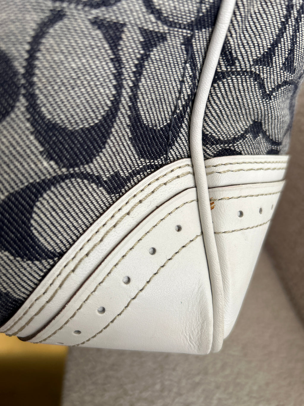 Vintage Coach Hamptons denim shoulder bag