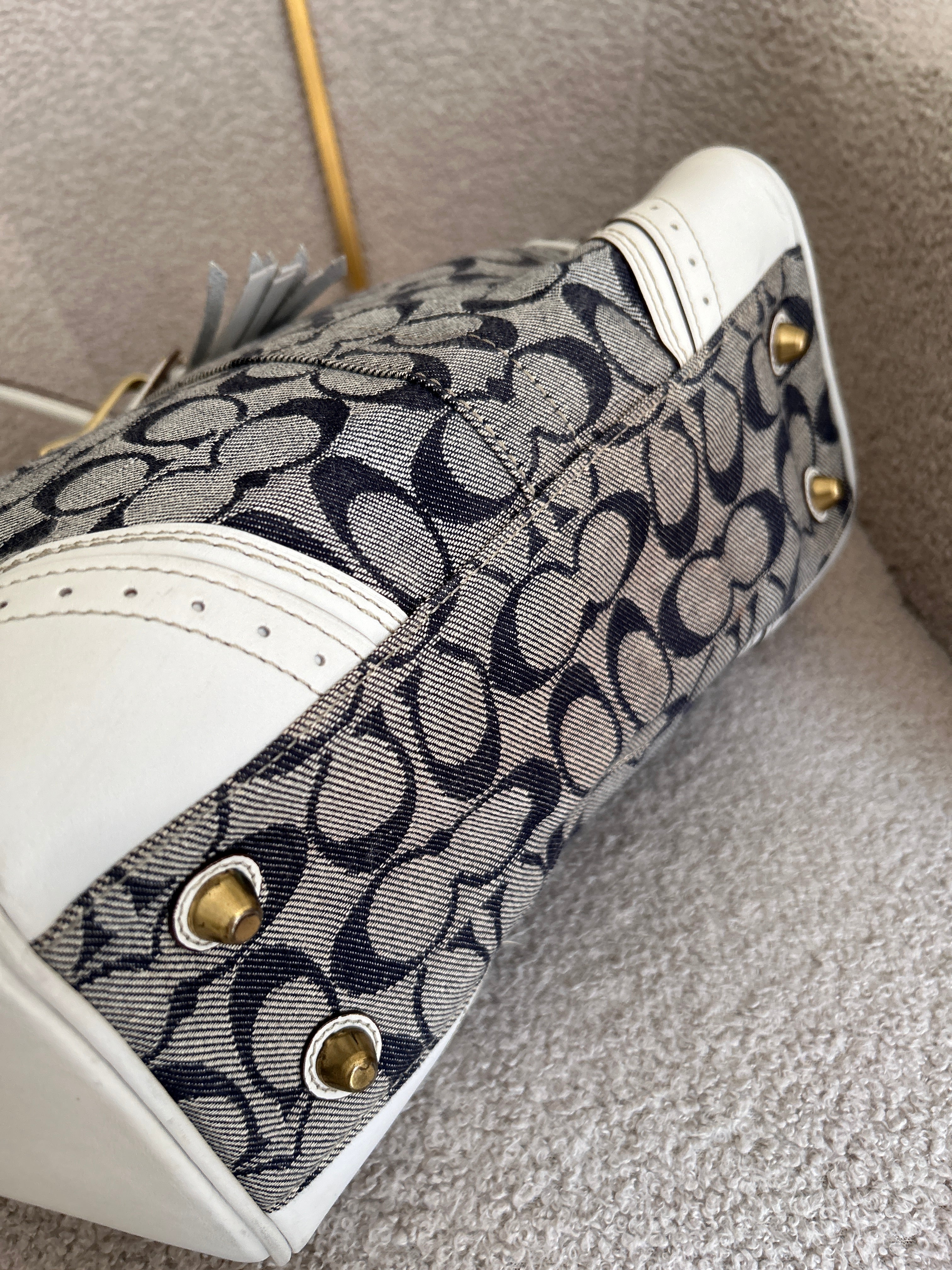 Vintage Coach Hamptons denim shoulder bag