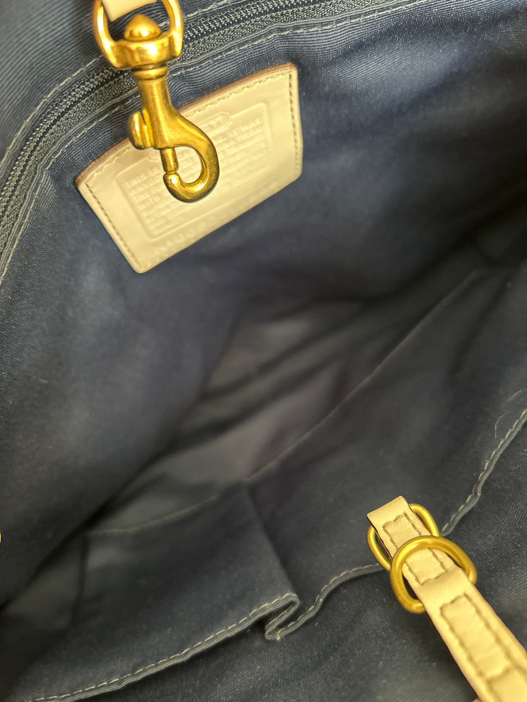 Vintage Coach Hamptons denim shoulder bag